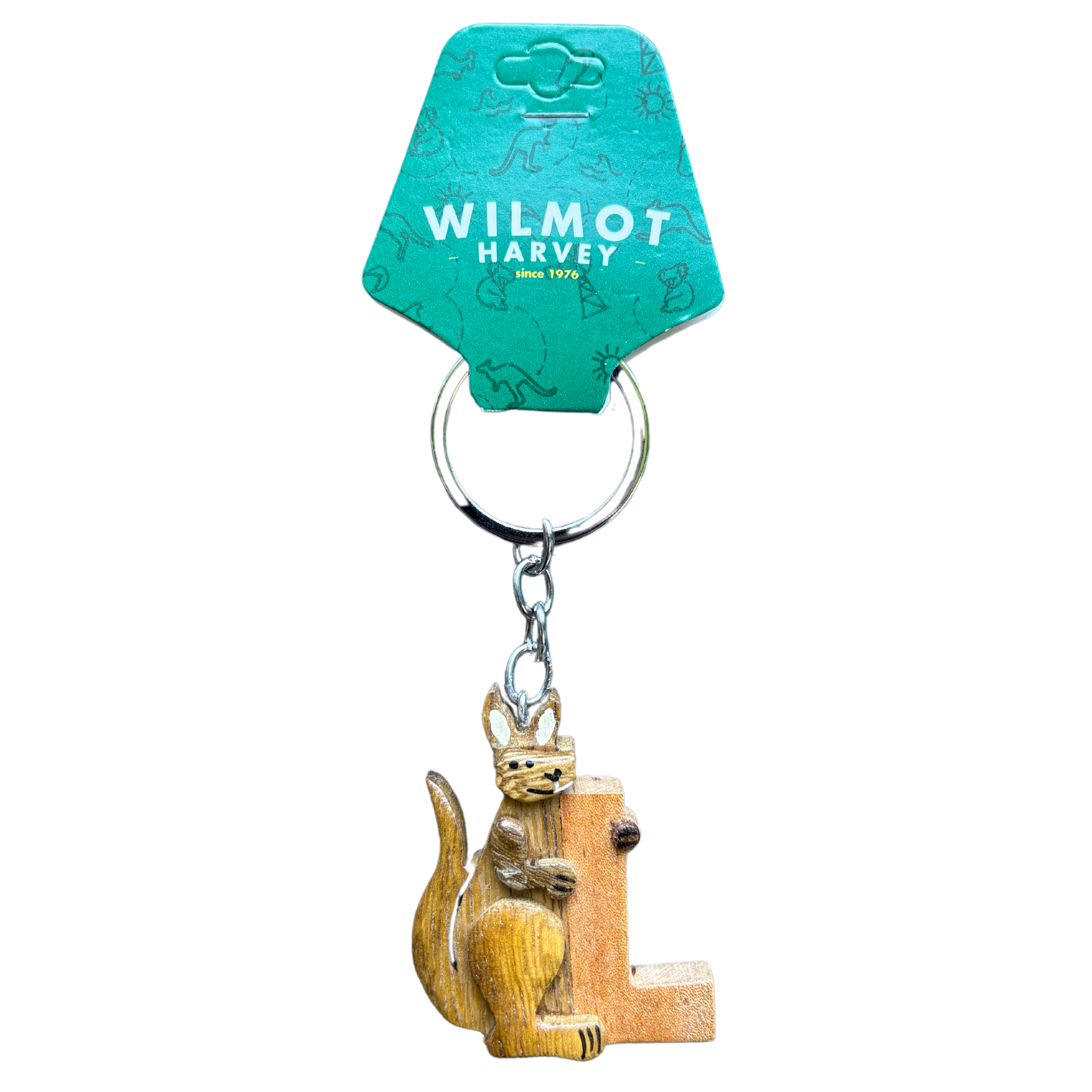 Timber Keyring - Alphabet Kangaroo Range - Wilmot Harvey