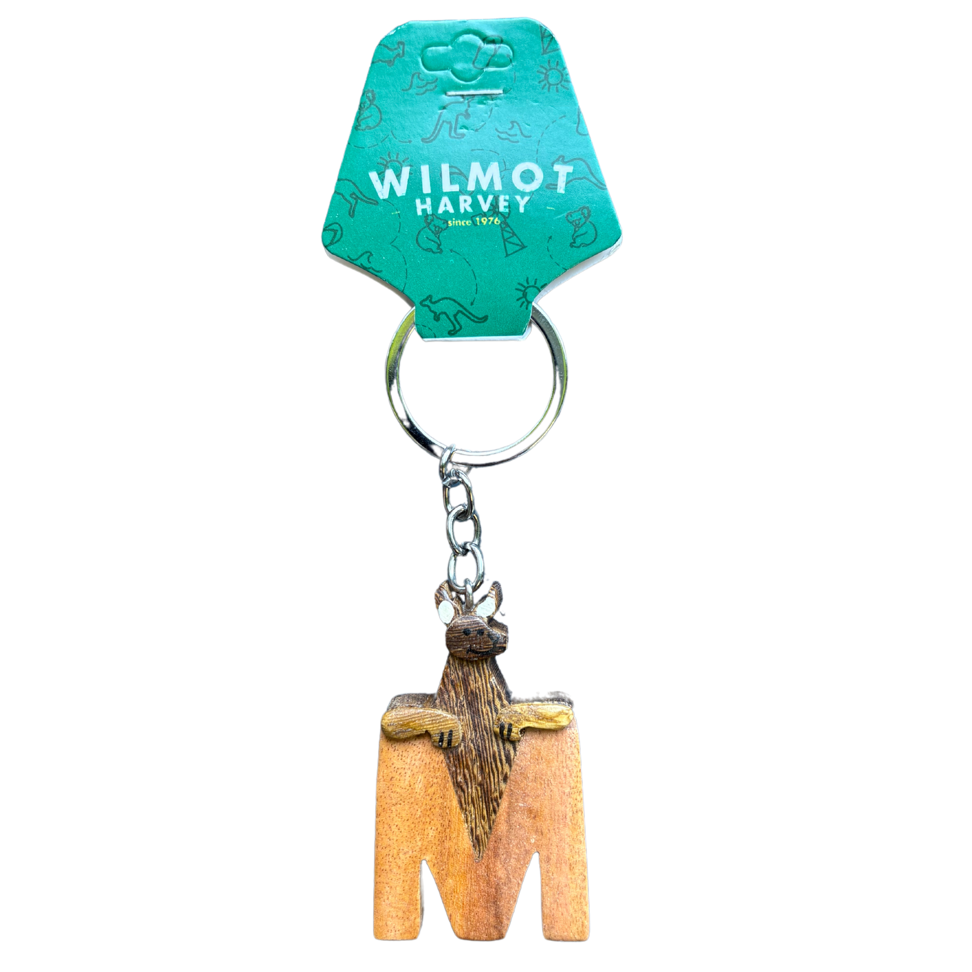 Timber Keyring - Alphabet Kangaroo Range - Wilmot Harvey