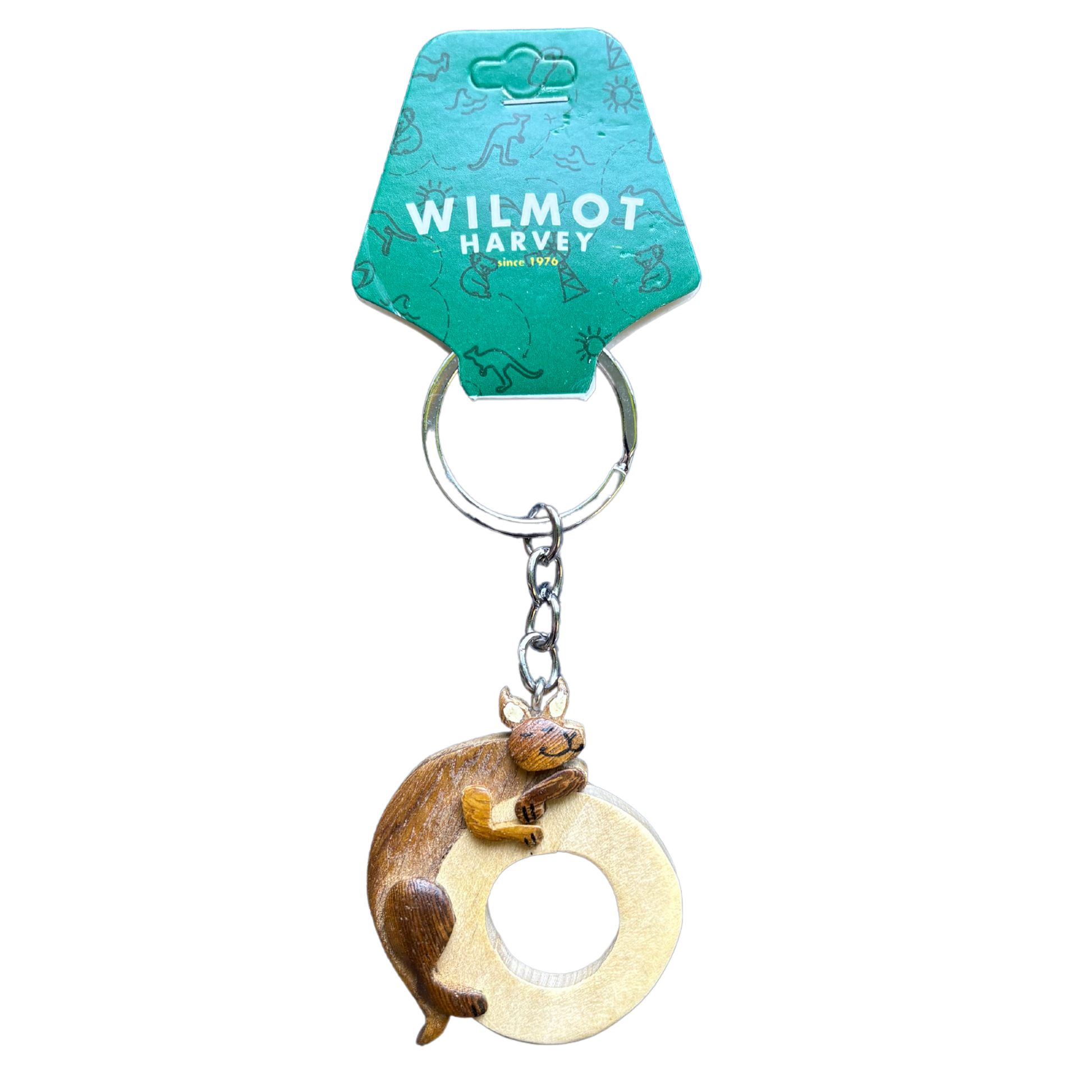 Timber Keyring - Alphabet Kangaroo Range - Wilmot Harvey