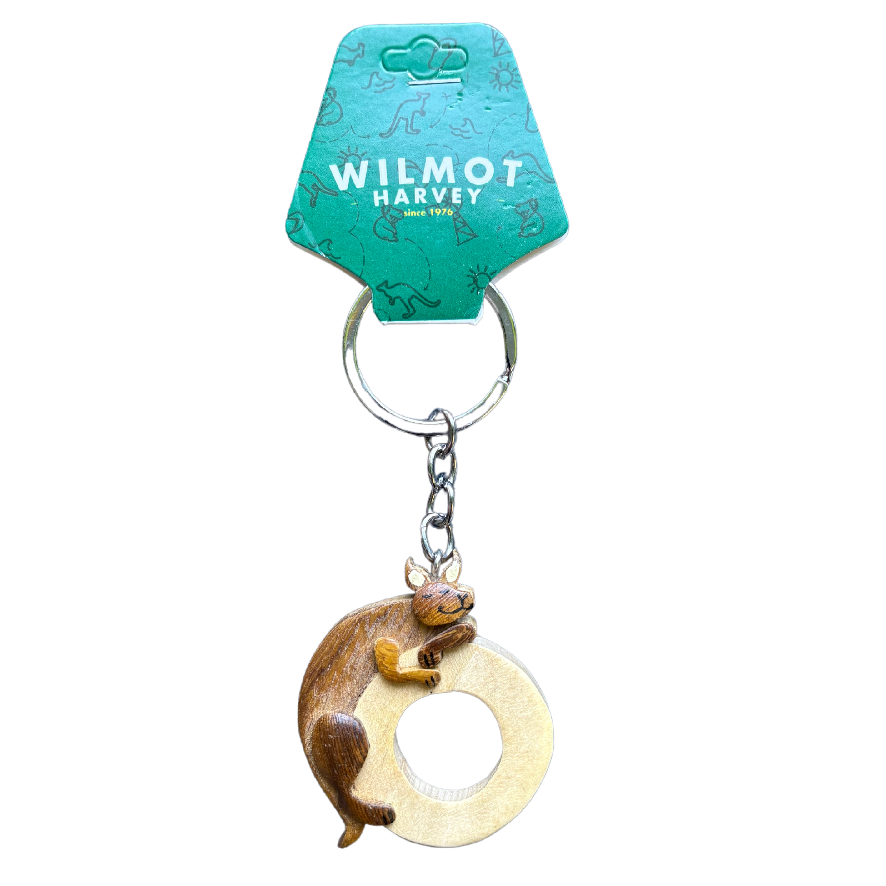 Timber Keyring - Alphabet Kangaroo Range - Wilmot Harvey