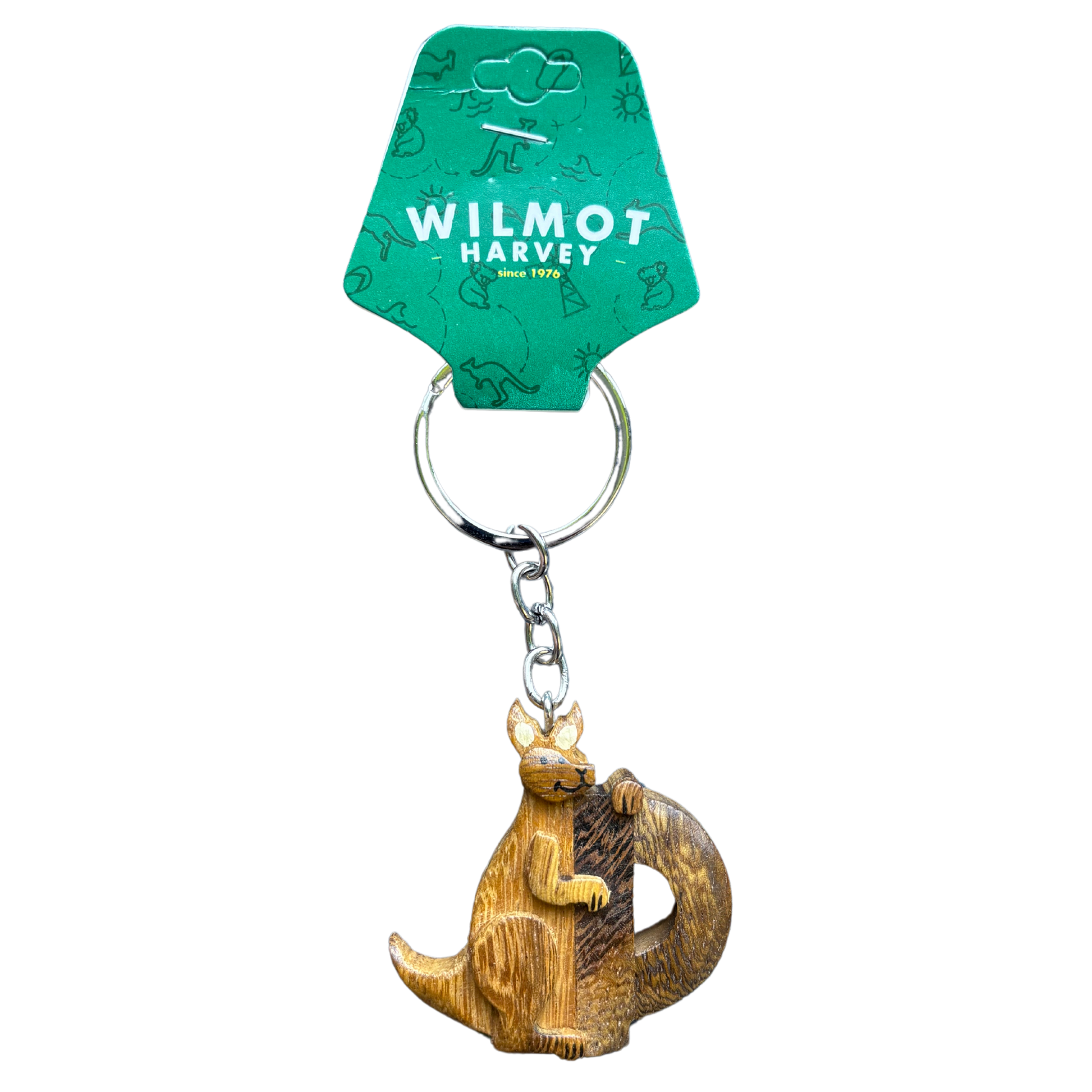 Timber Keyring - Alphabet Kangaroo Range - Wilmot Harvey