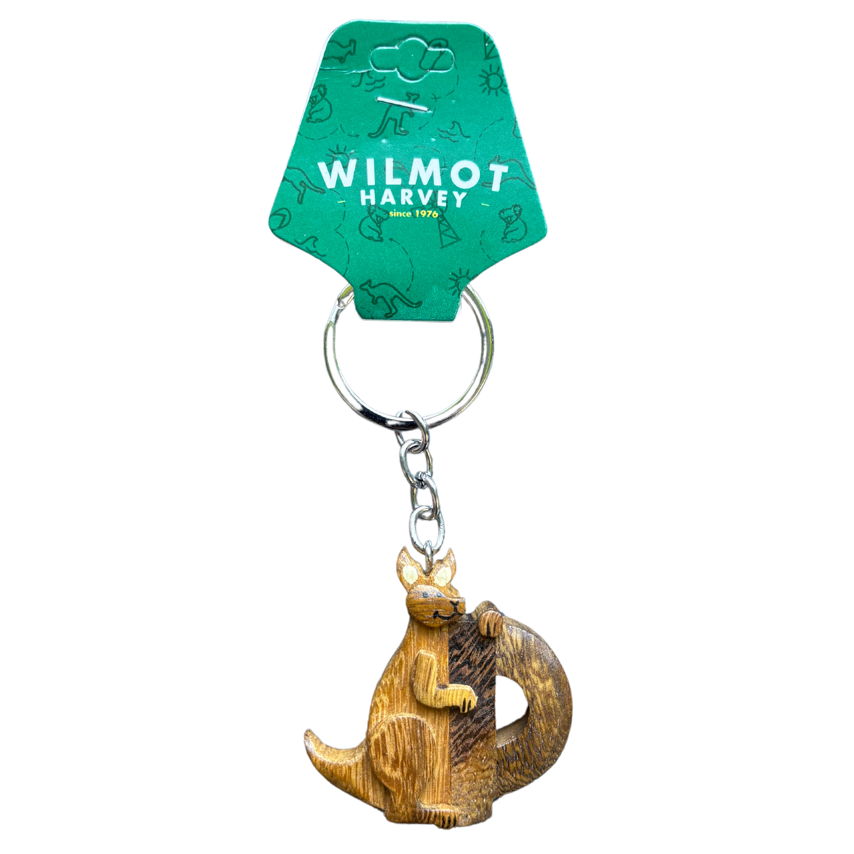 Timber Keyring - Alphabet Kangaroo Range - Wilmot Harvey