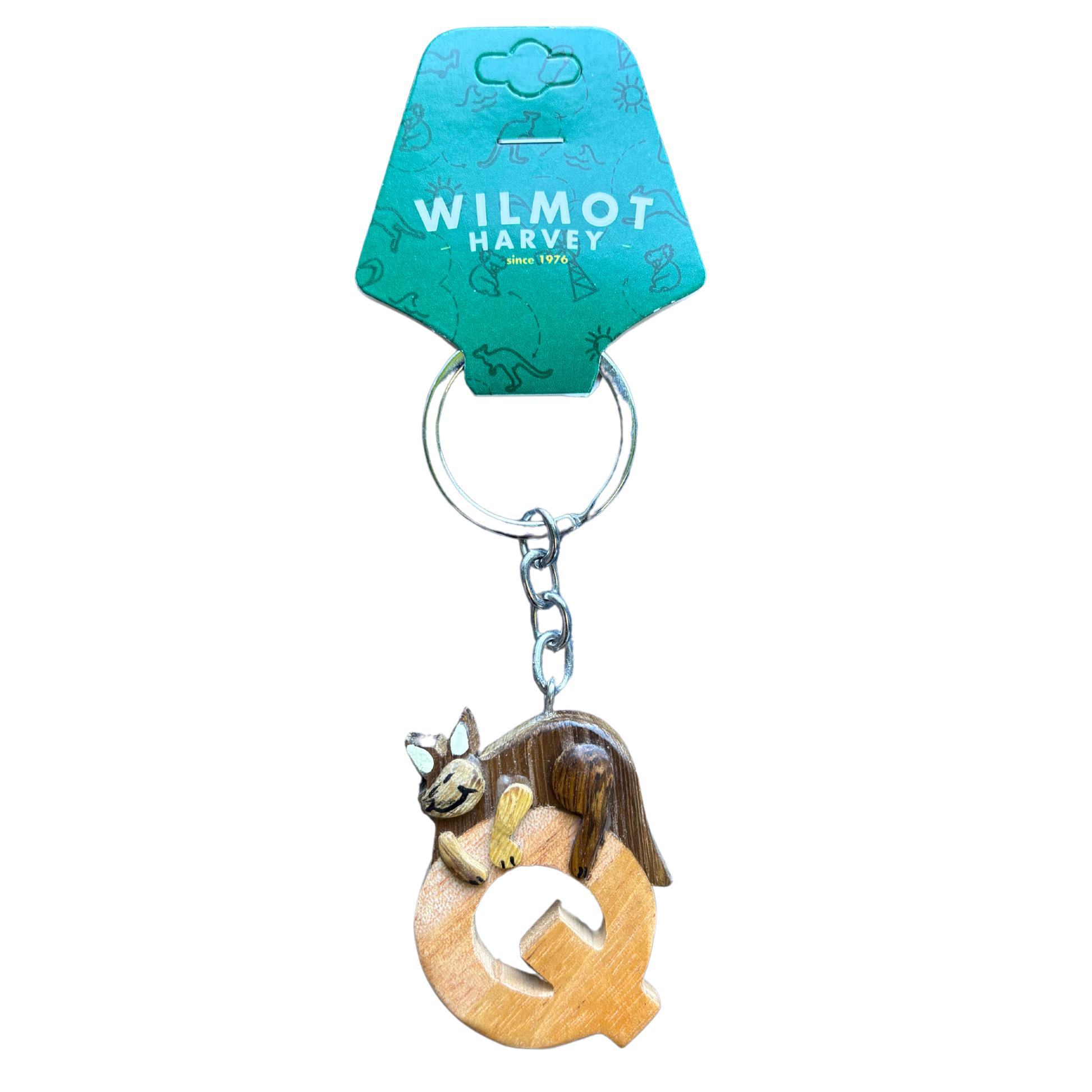 Timber Keyring - Alphabet Kangaroo Range - Wilmot Harvey
