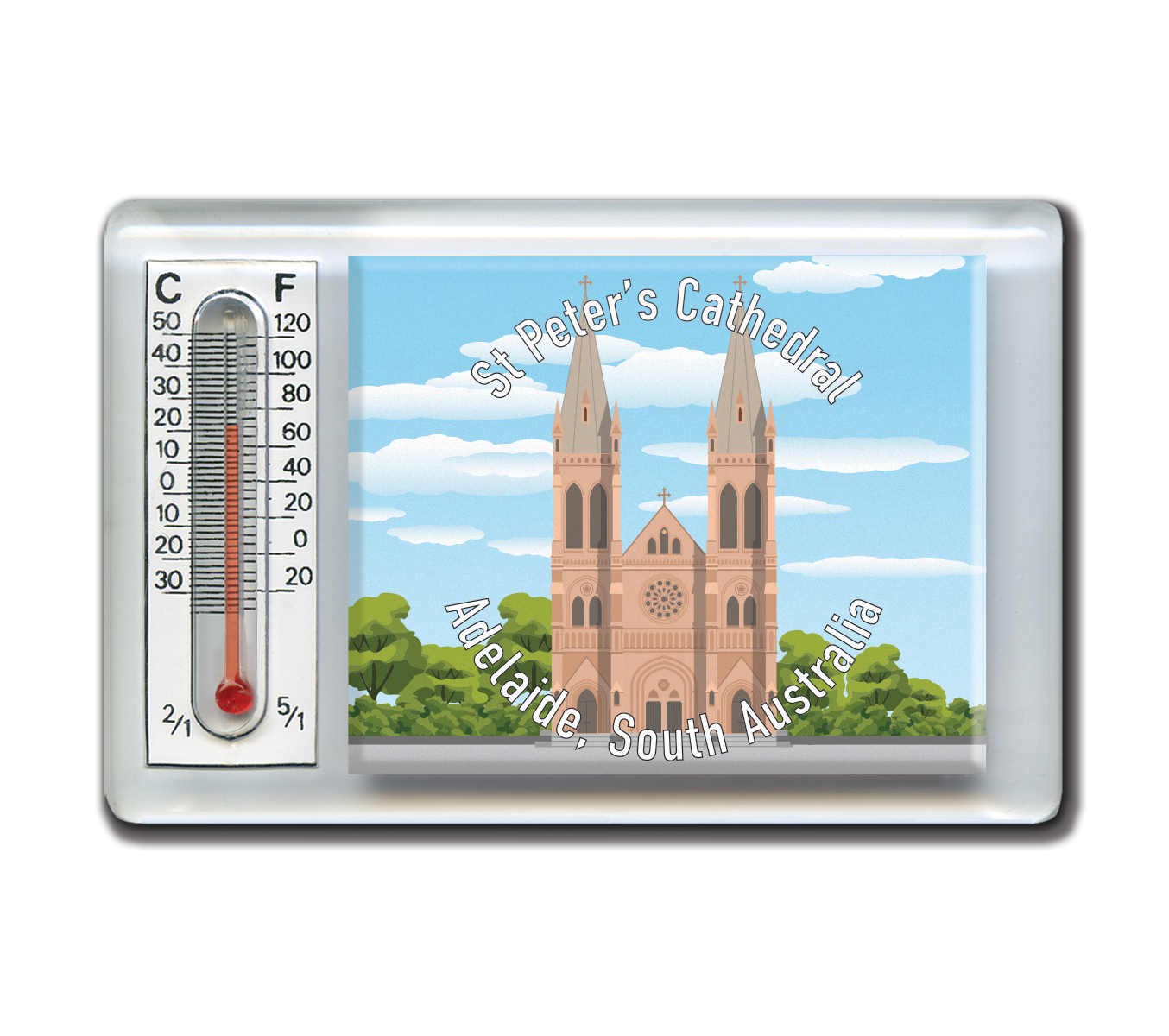Thermometer Magnet - St Peter's Church Adelaide