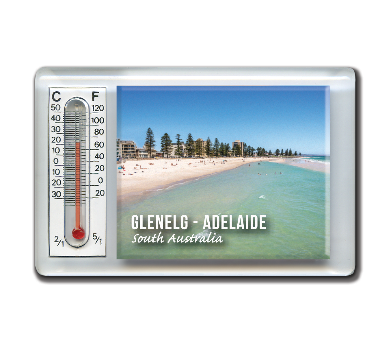 Thermometer Magnet - Glenelg Beach