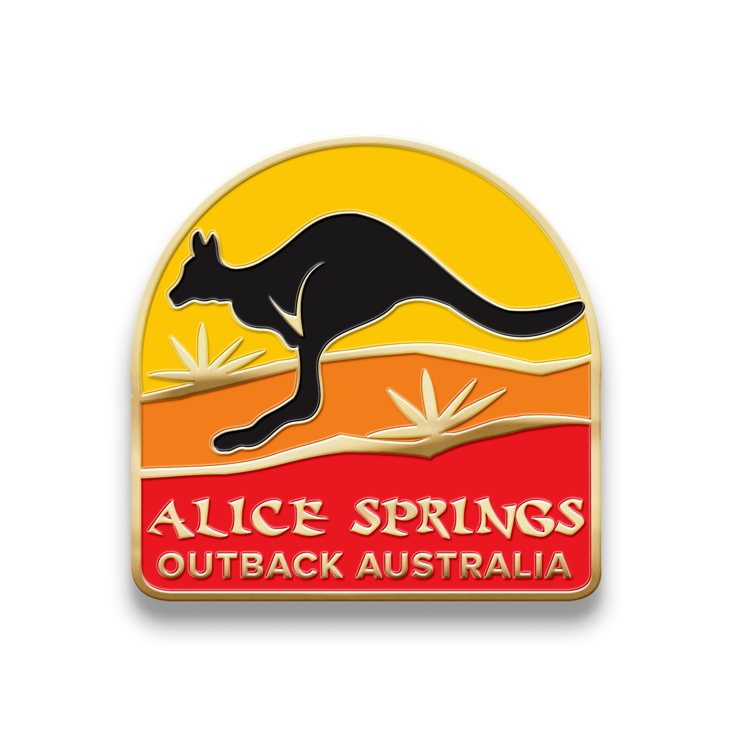 Hat Badge - Alice Springs Kangaroo Sunset
