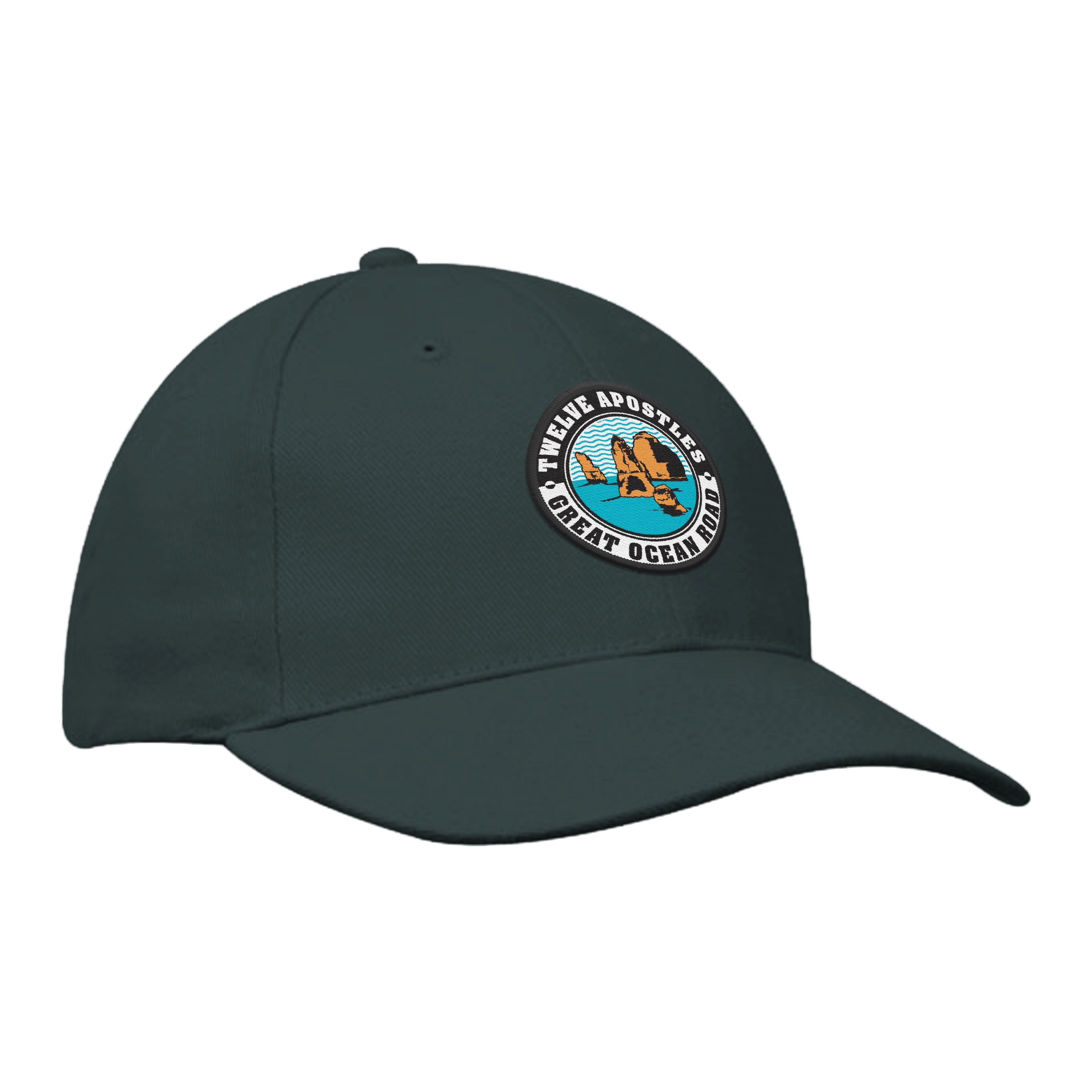 Cap Heavy Brushed Cotton - Great Ocean Road Woven Patch applied