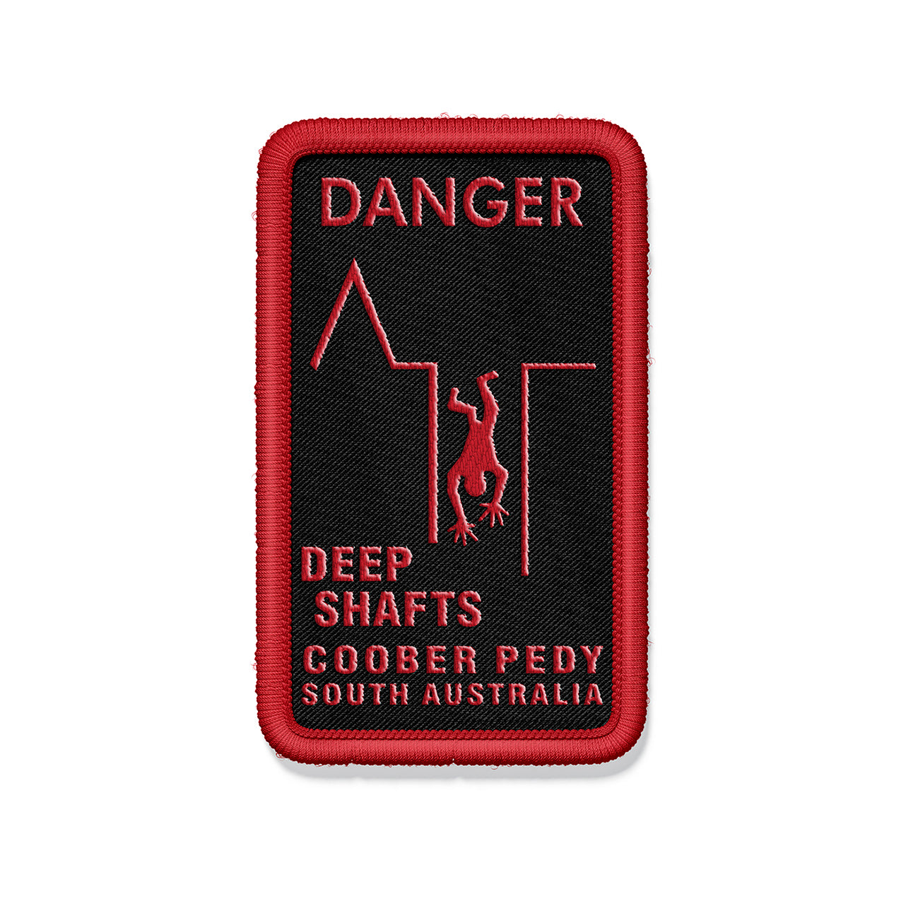 Woven Patch - Coober Pedy Deep Shafts Black
