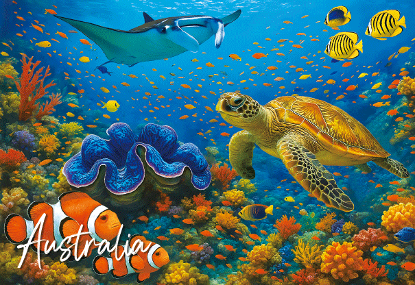 3D Postcard - Coral Reef