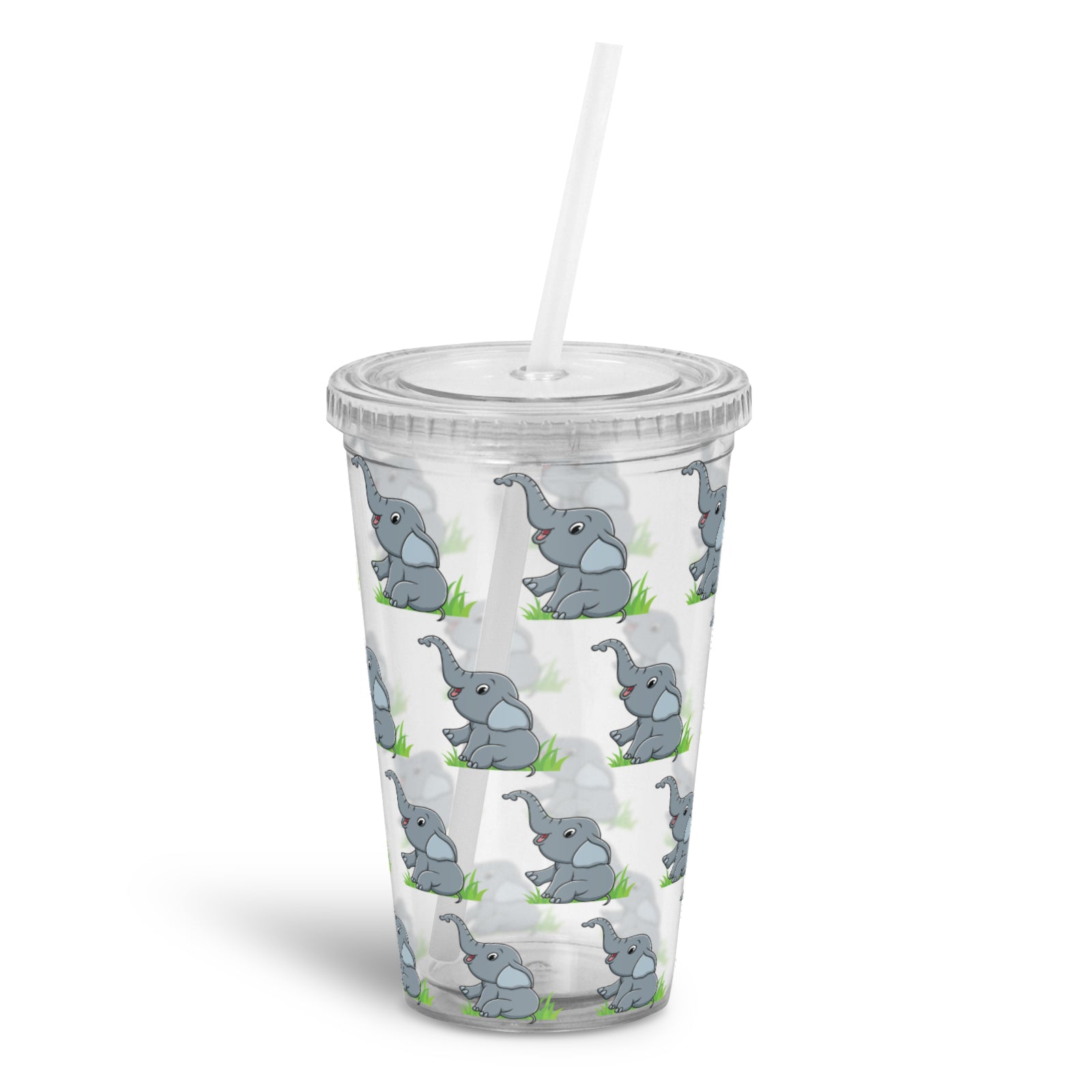 Reusable Cup and Straw - Elephant