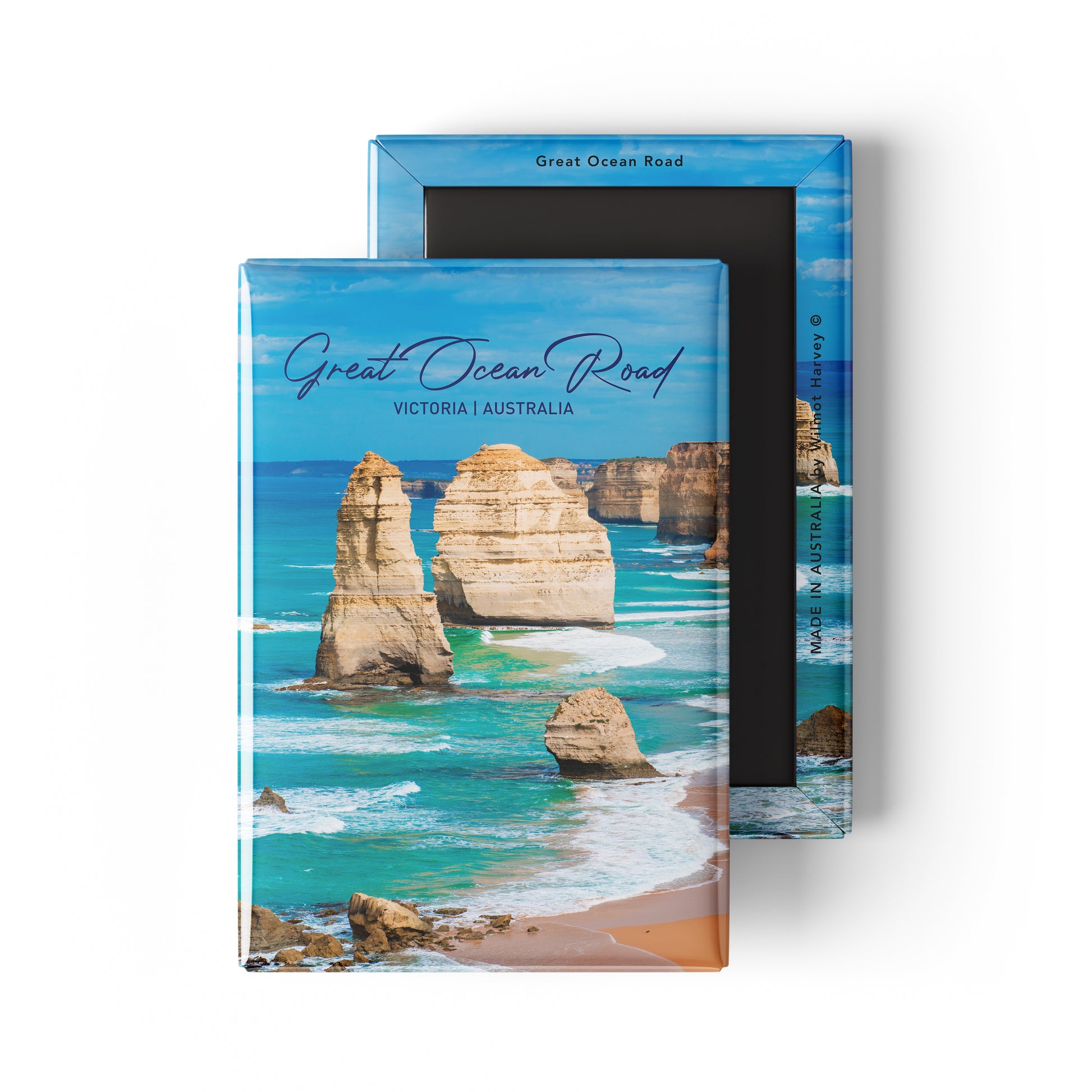 Tin Fridge Magnet - Great Ocean Road 12 Apostles Day - Wilmot Harvey