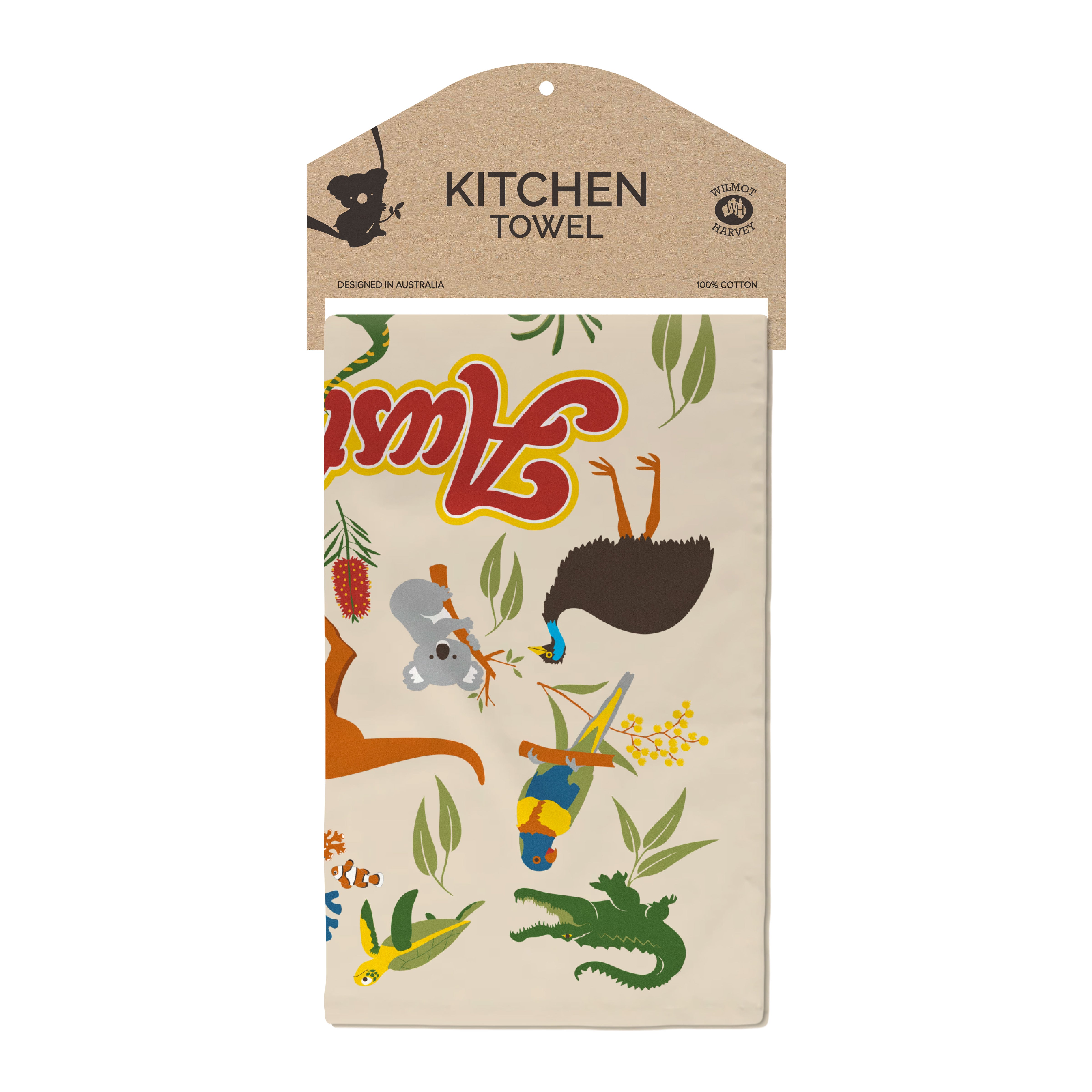 Tea Towel - Australian Icons - Wilmot Harvey