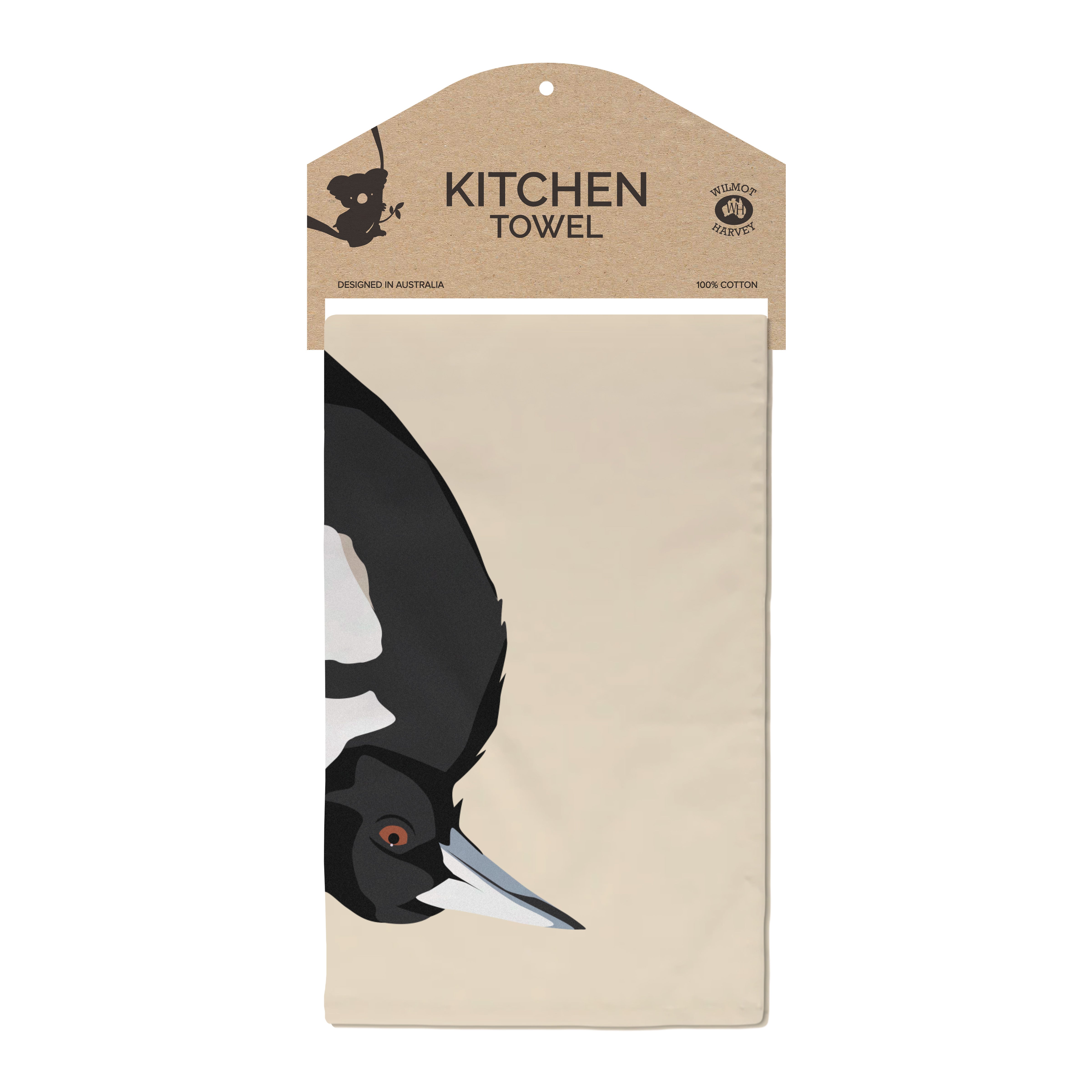 Tea Towel - Magpie - Wilmot Harvey