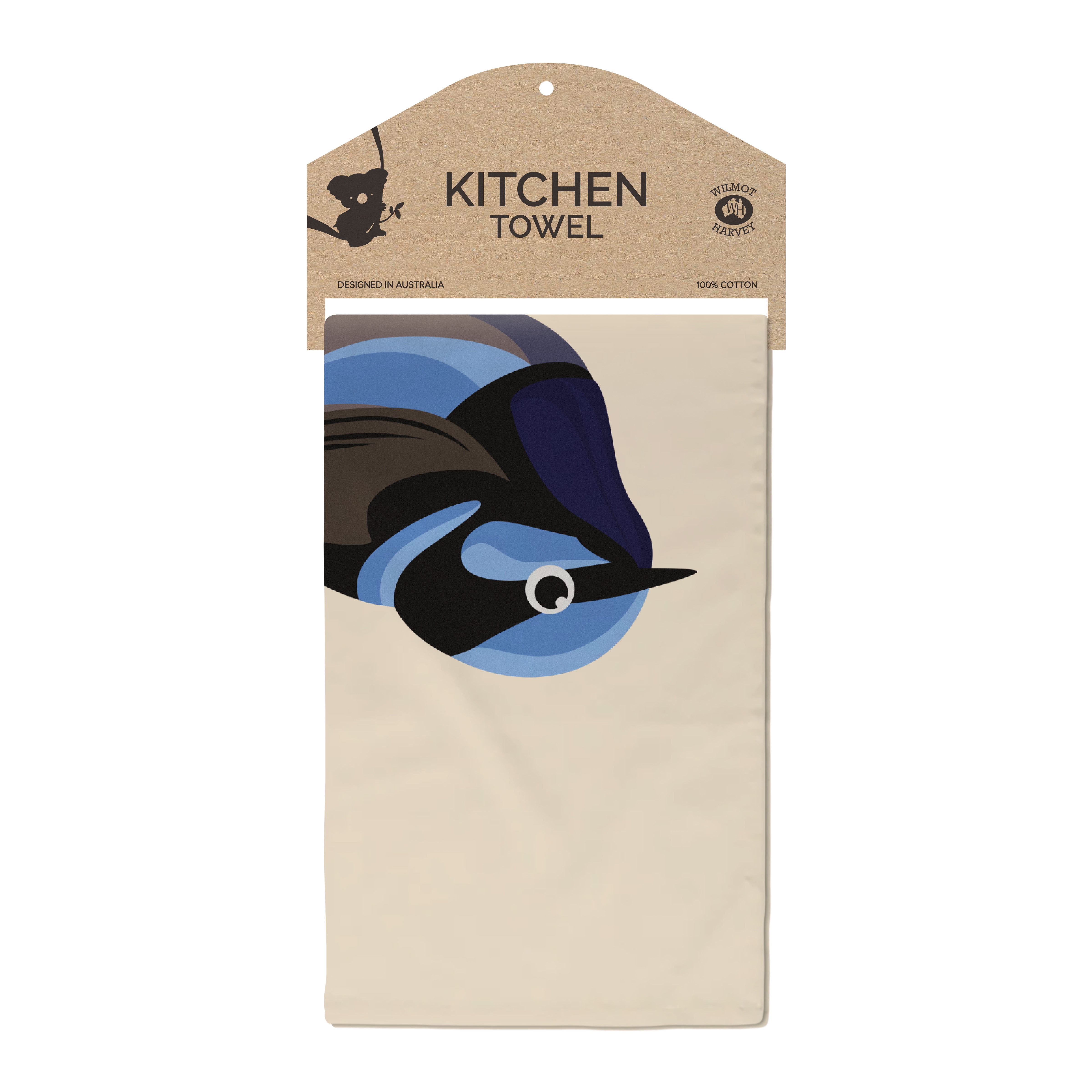 Tea Towel - Blue Wren