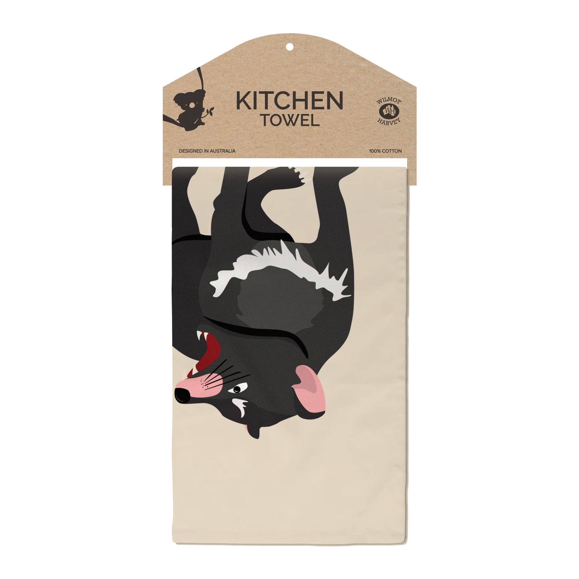 Tea Towel - Tasmanian Devil - Wilmot Harvey