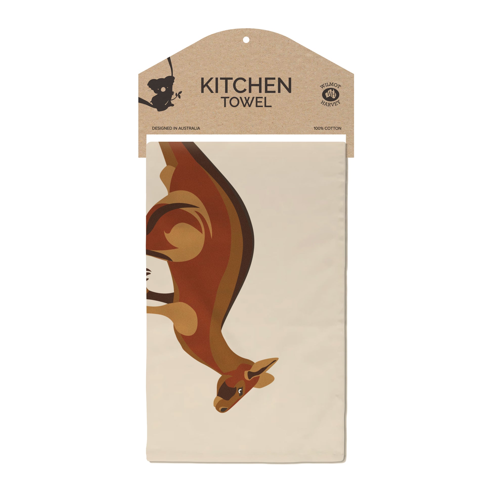 Tea Towel - Kangaroo - Wilmot Harvey