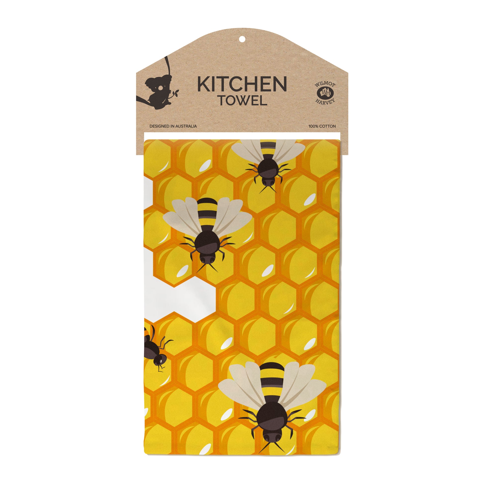 Tea Towel - Bee Hives - Wilmot Harvey