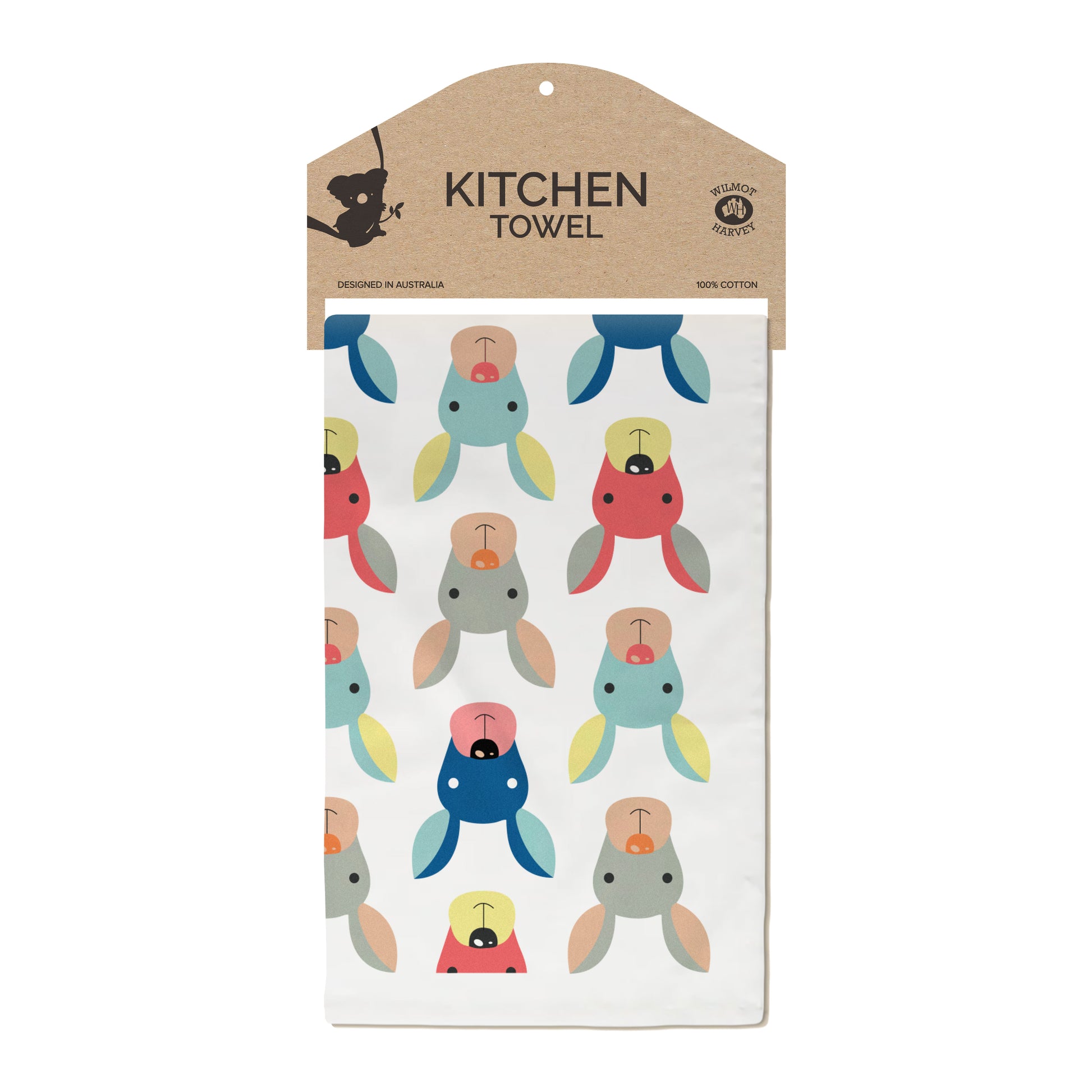 Tea Towel - Kangaroo Head #2 - Wilmot Harvey