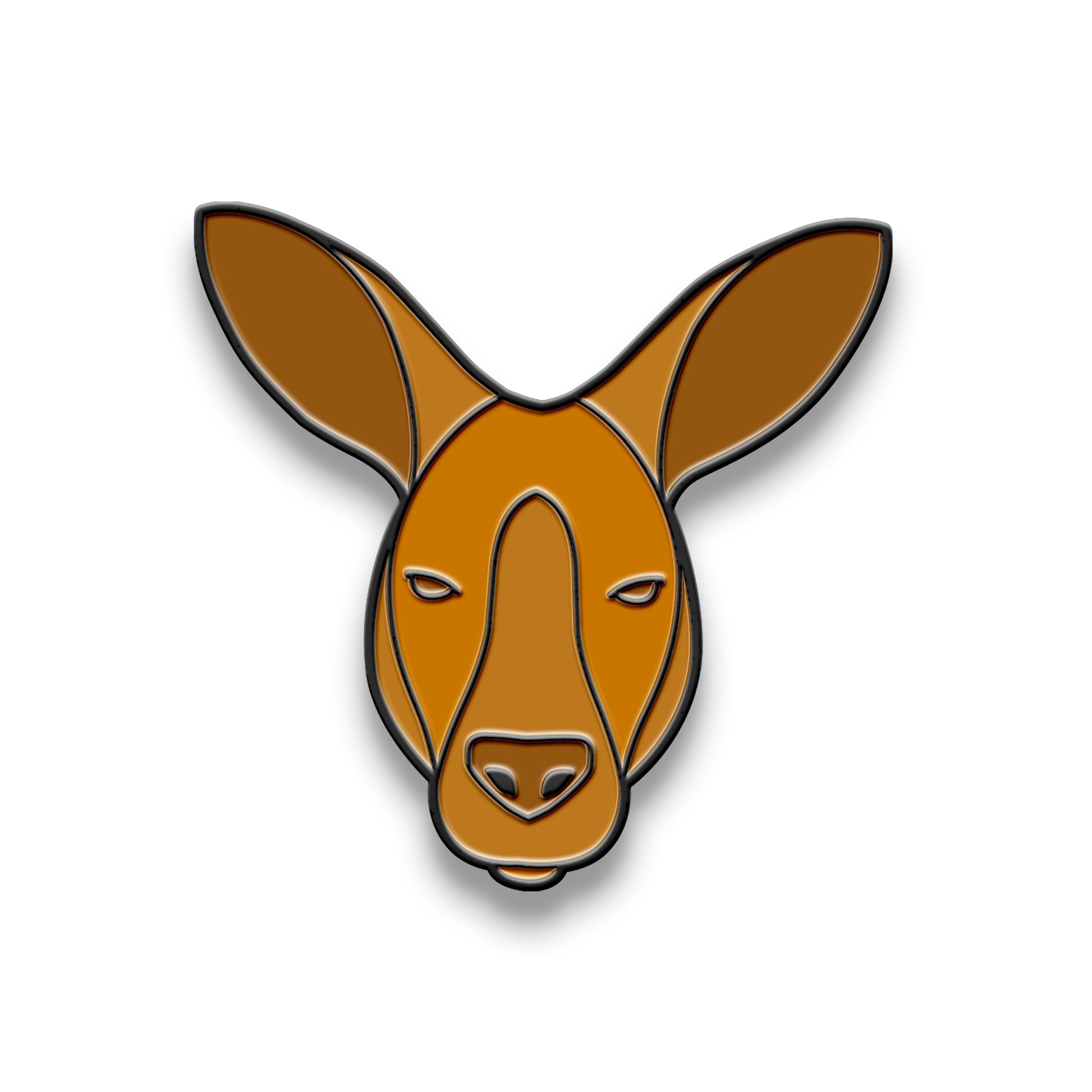 Hat Badge - Kangaroo Head Brown - Wilmot Harvey