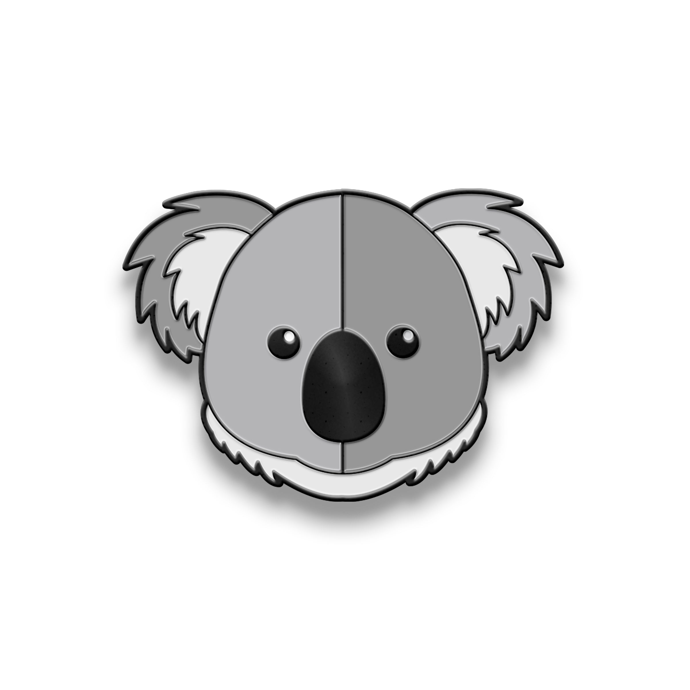 Hat Badge - Koala Head Grey - Wilmot Harvey