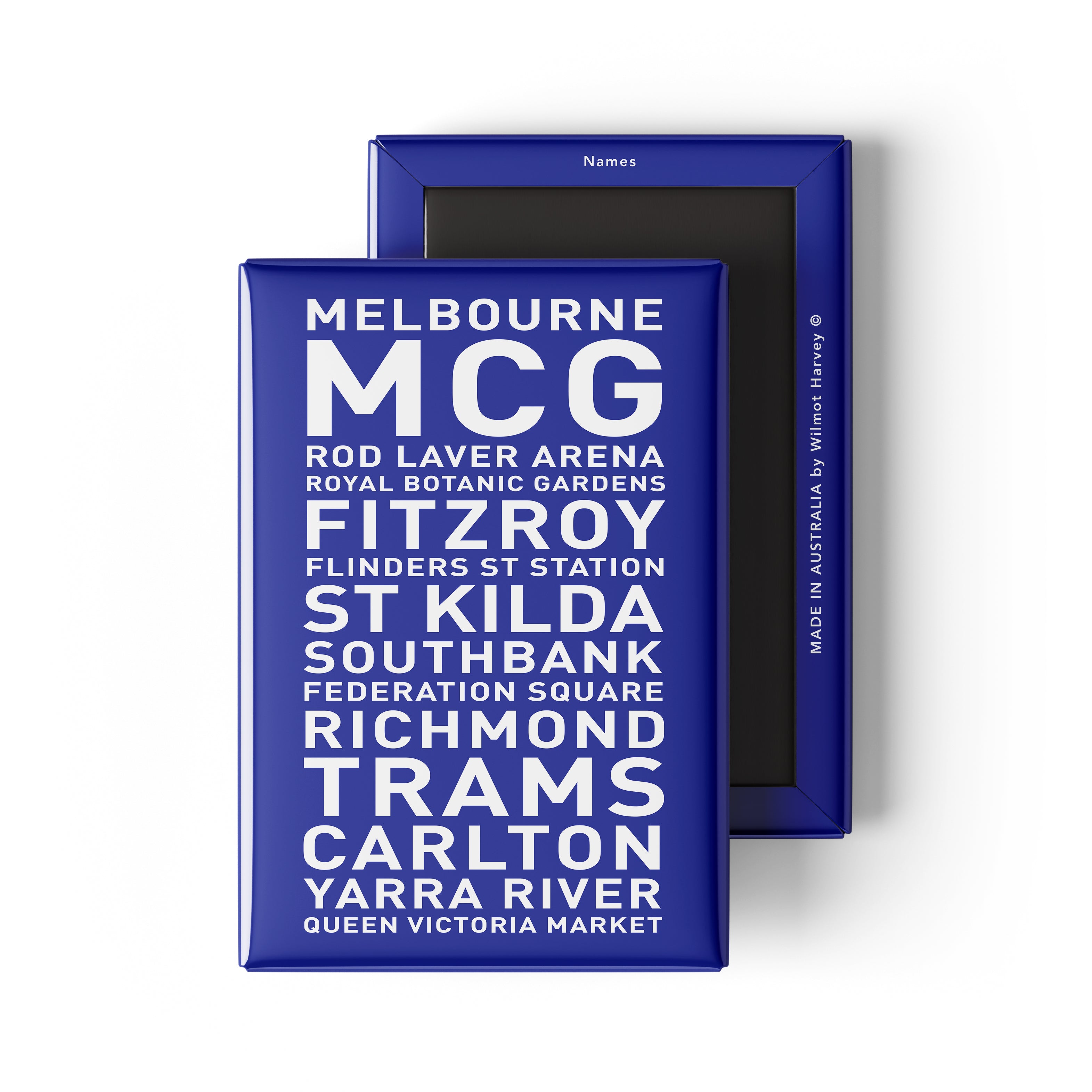 Tin Fridge Magnet - Melbourne Names