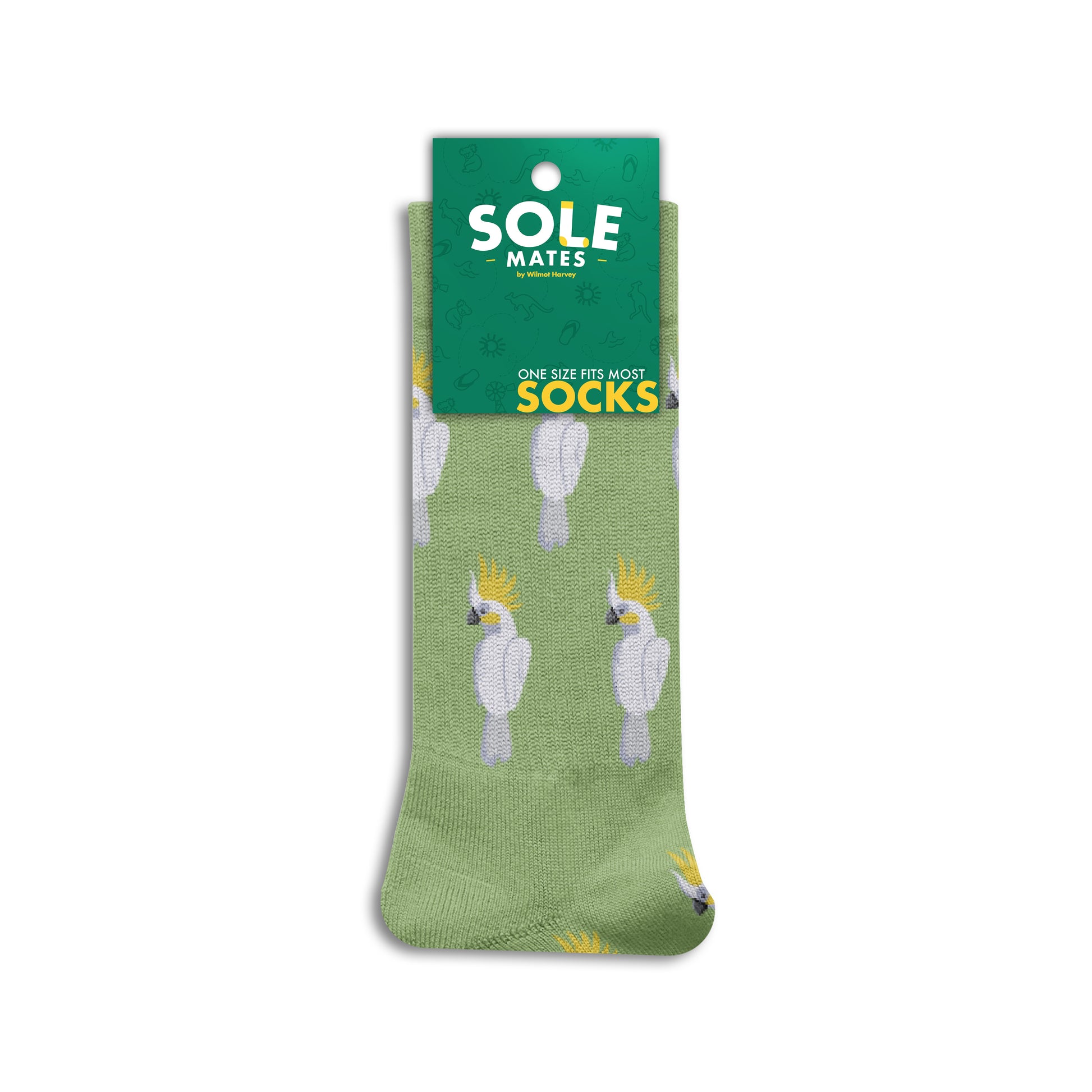 Sole Mates Socks - Cockatoo Green - Wilmot Harvey