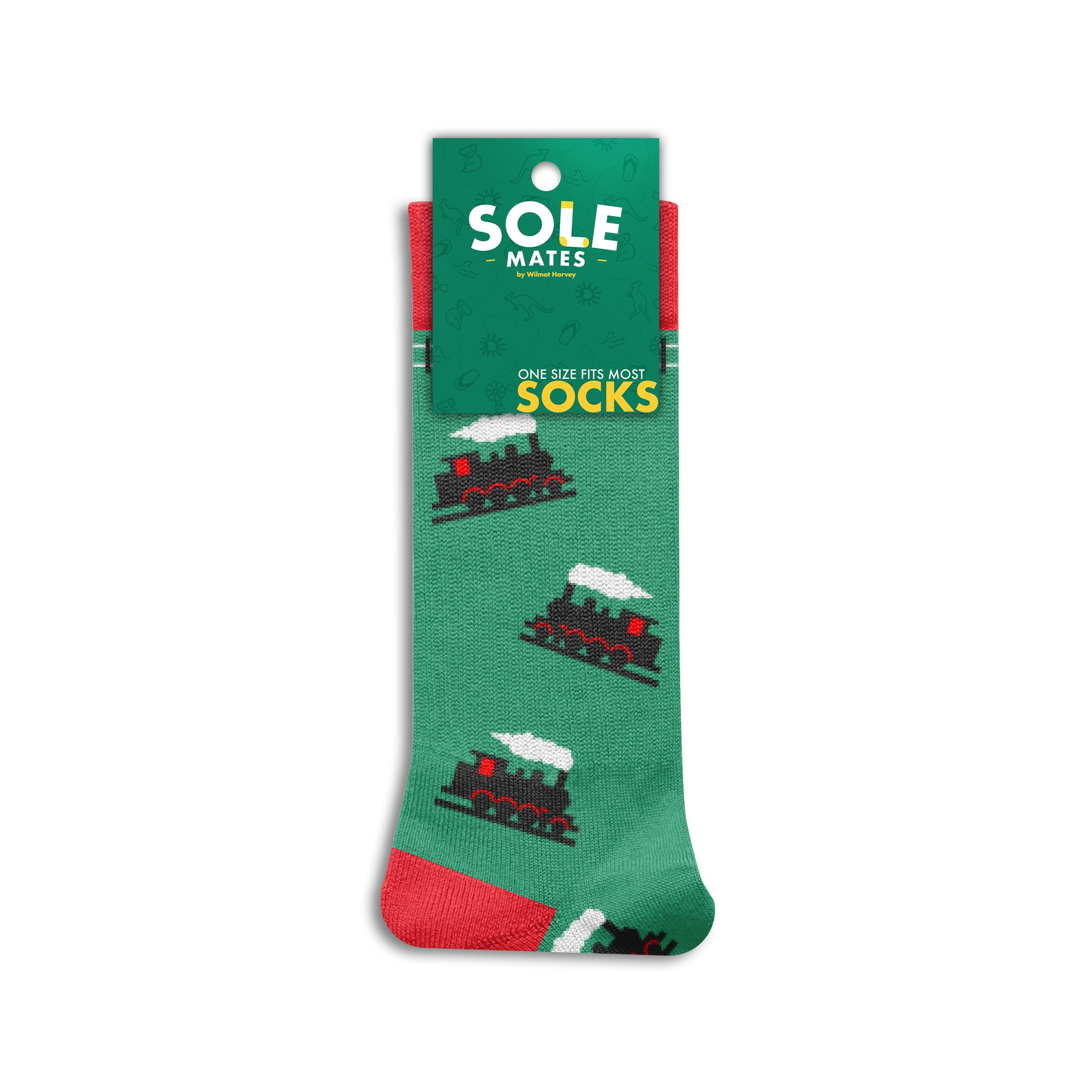 Sole Mates Socks - Train Green - Wilmot Harvey