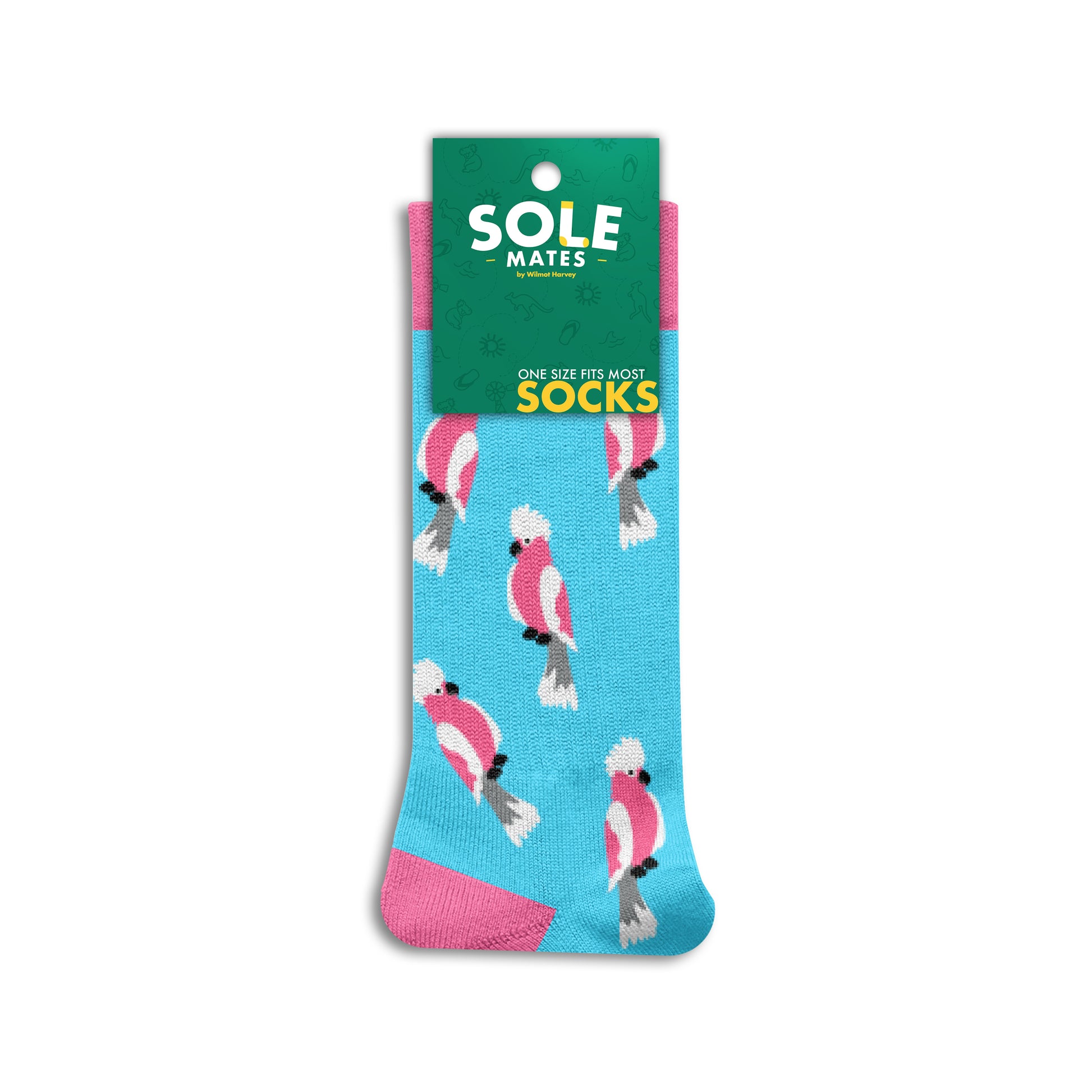 Sole Mates Socks - Galah Blue - Wilmot Harvey