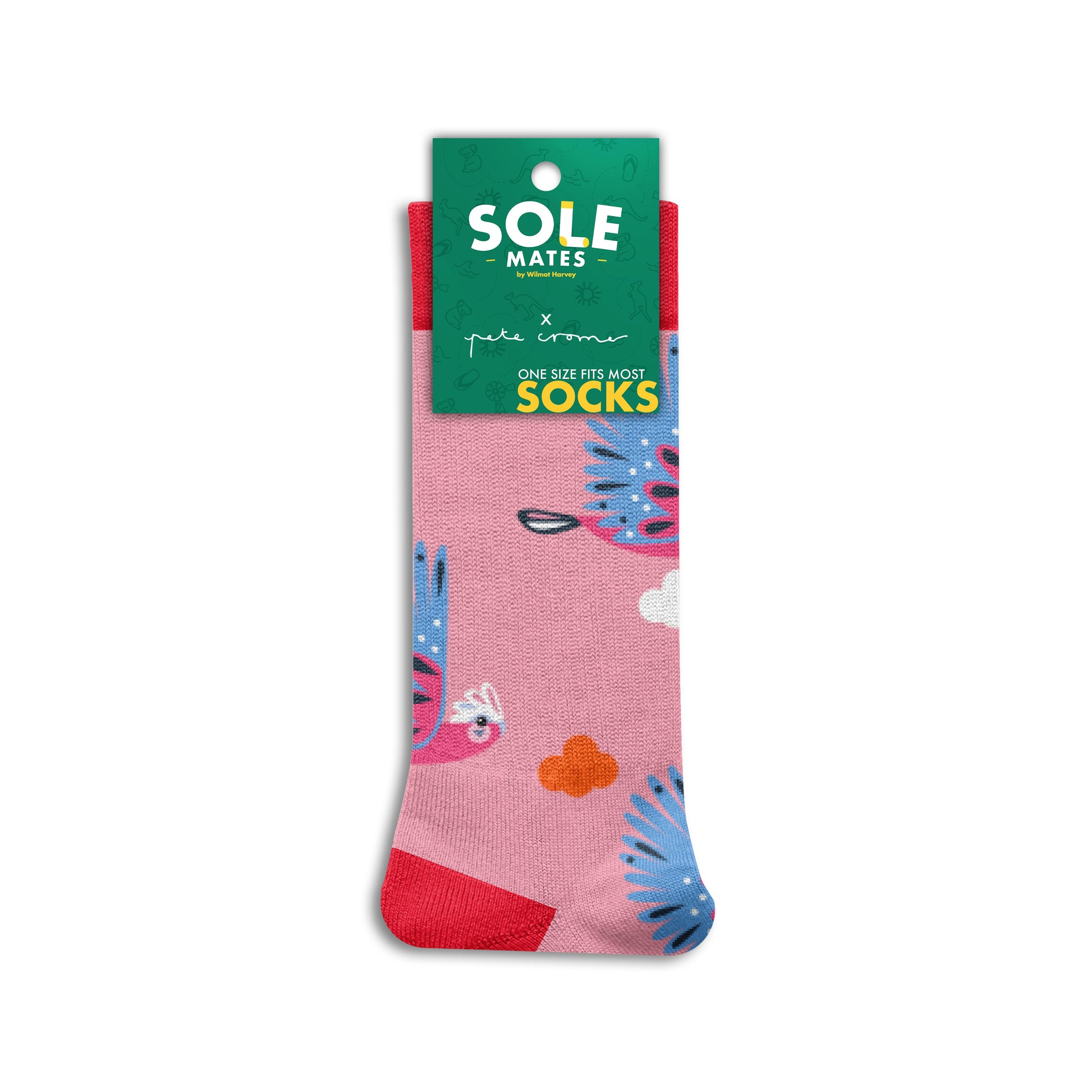 Pete Cromer x Sole Mates Socks - Galah - Wilmot Harvey