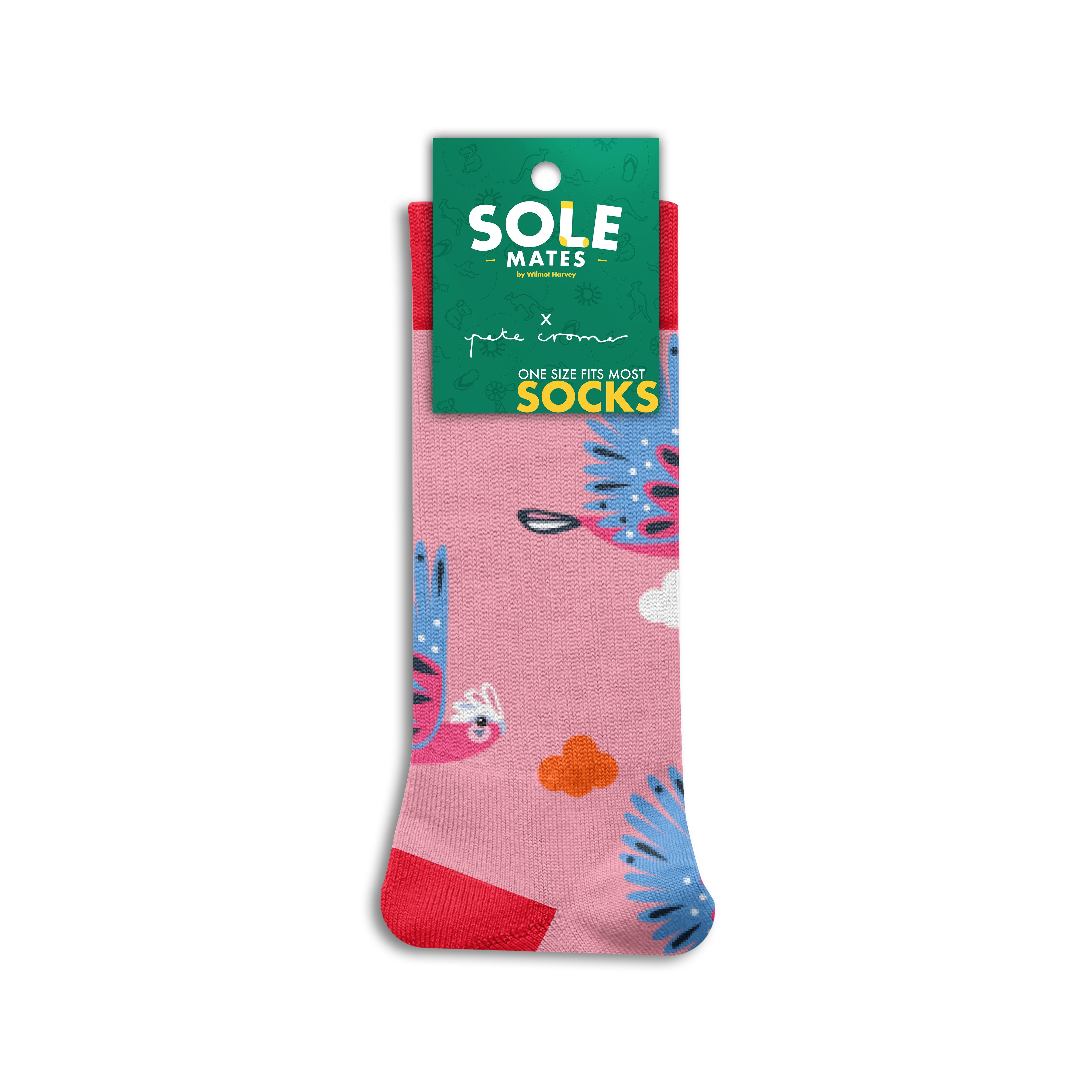Pete Cromer x Sole Mates Socks - Galah - Wilmot Harvey