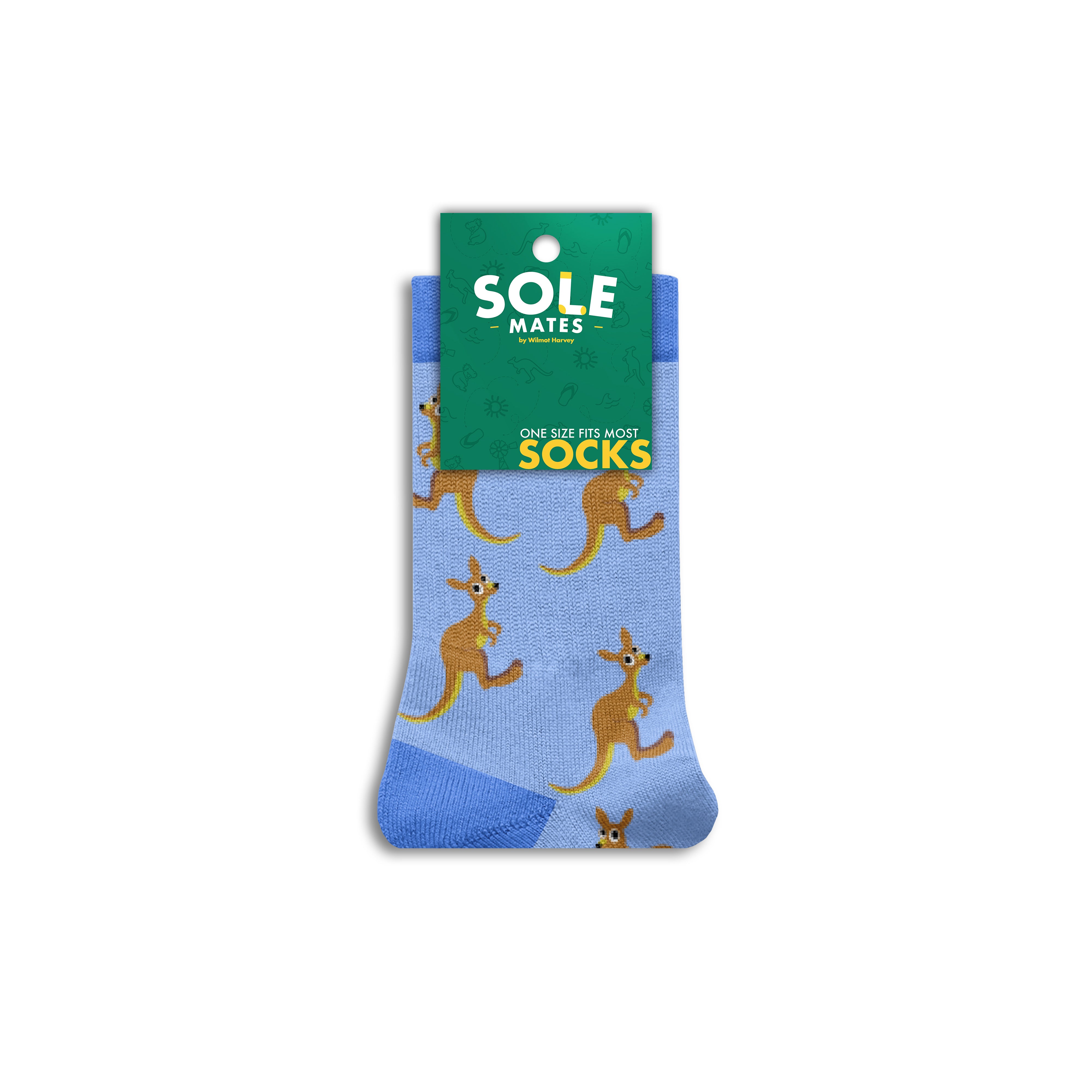 Sole Mates Socks - Kid's Kangaroo Blue - Wilmot Harvey