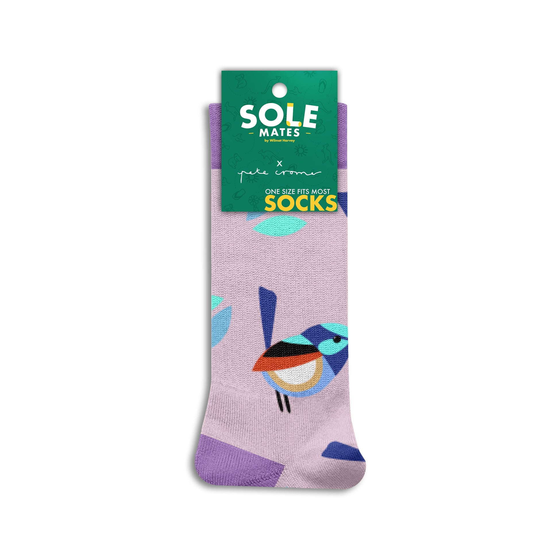 Pete Cromer x Sole Mates Socks - Fairy Wren - Wilmot Harvey