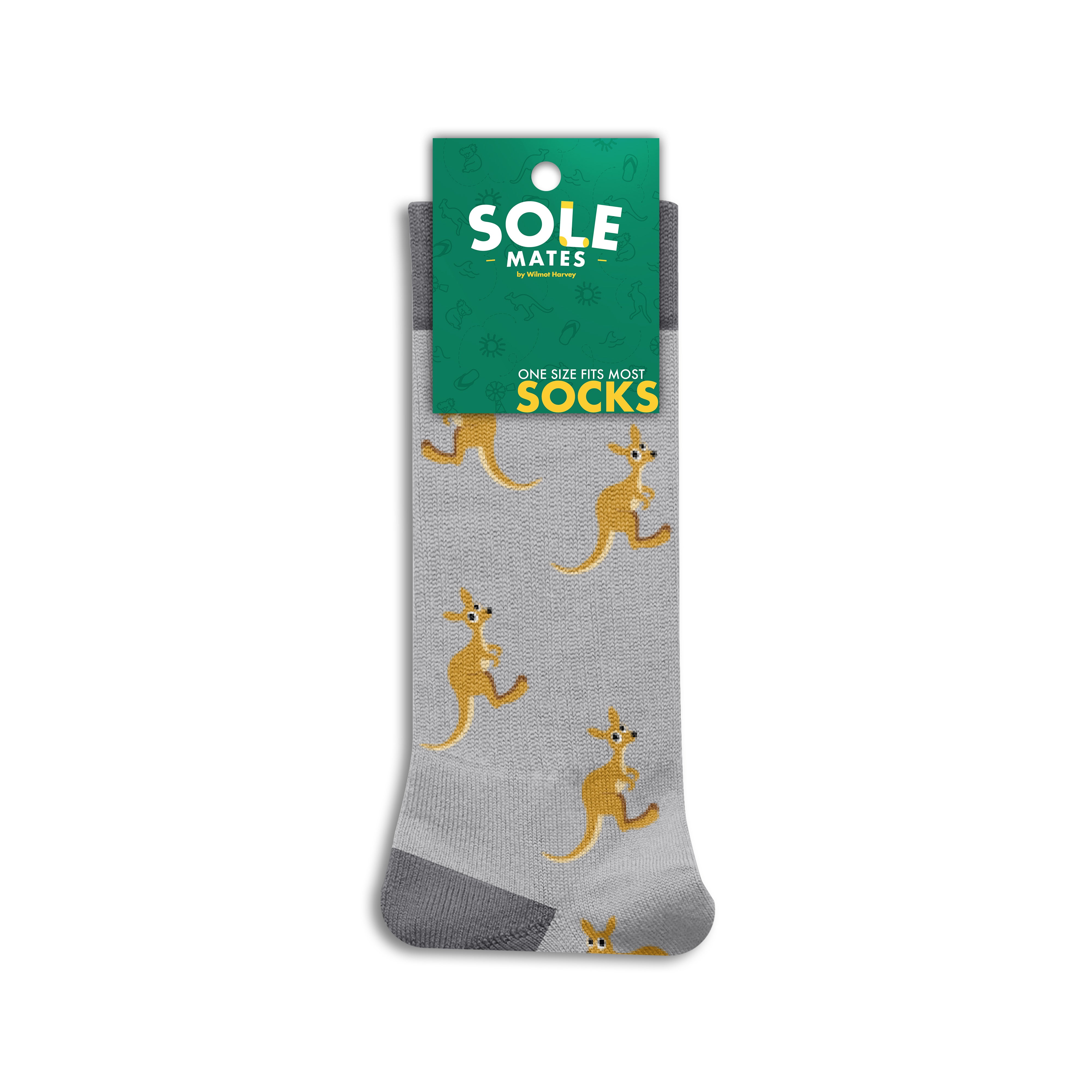 Sole Mates Socks - Kangaroo Grey - Wilmot Harvey