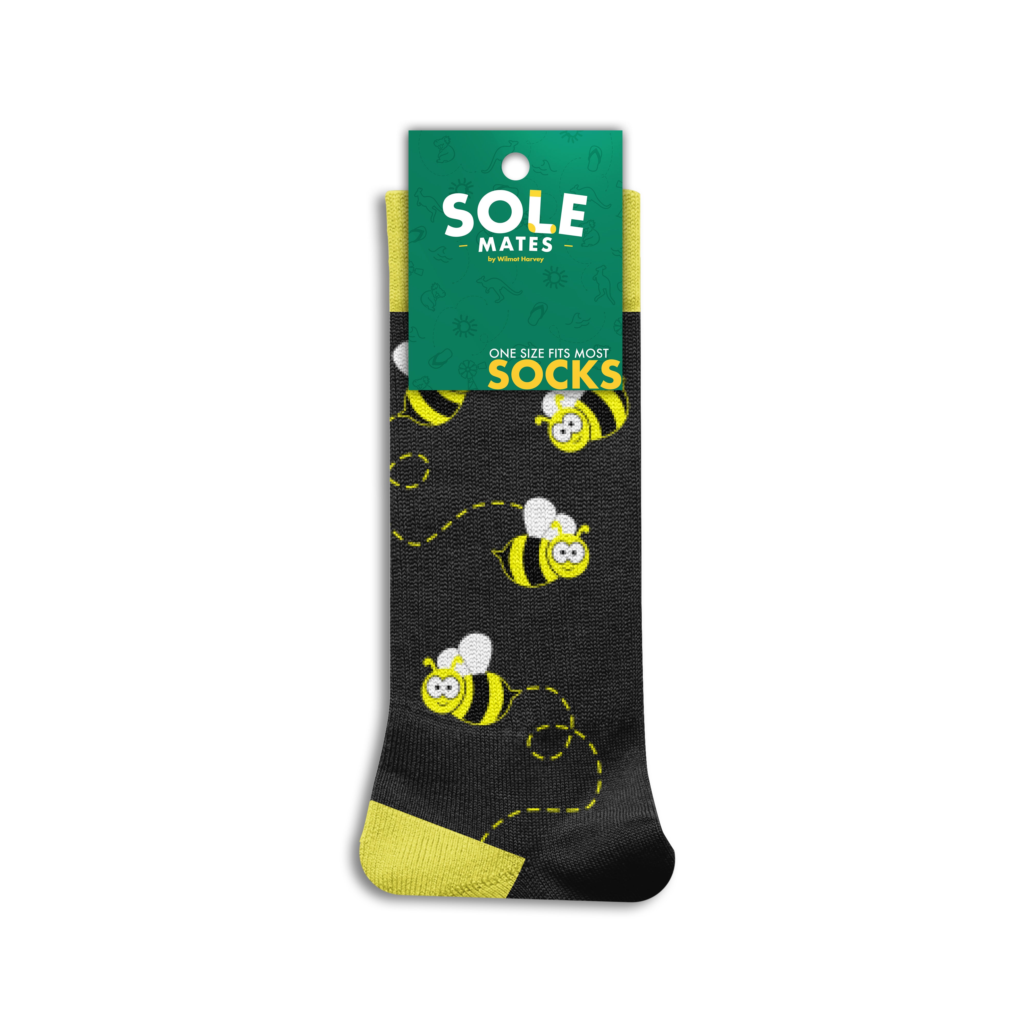Sole Mates Socks - Bee Black - Wilmot Harvey