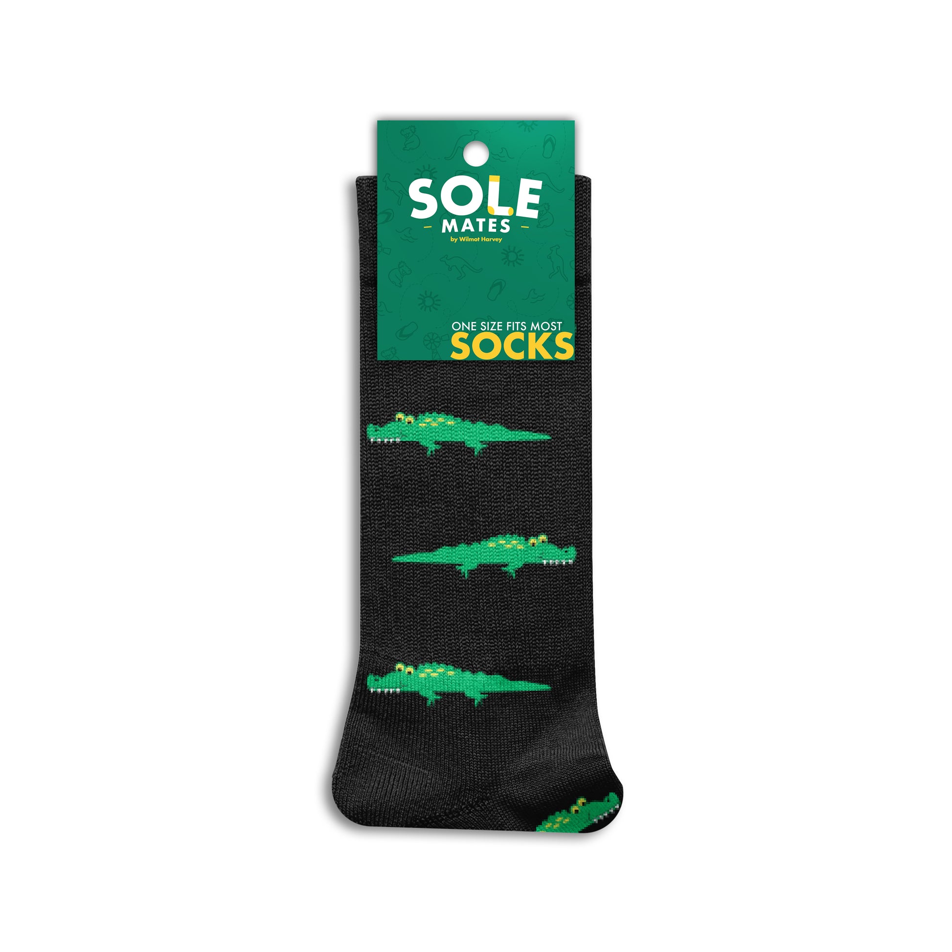 Sole Mates Socks - Crocodile Black - Wilmot Harvey