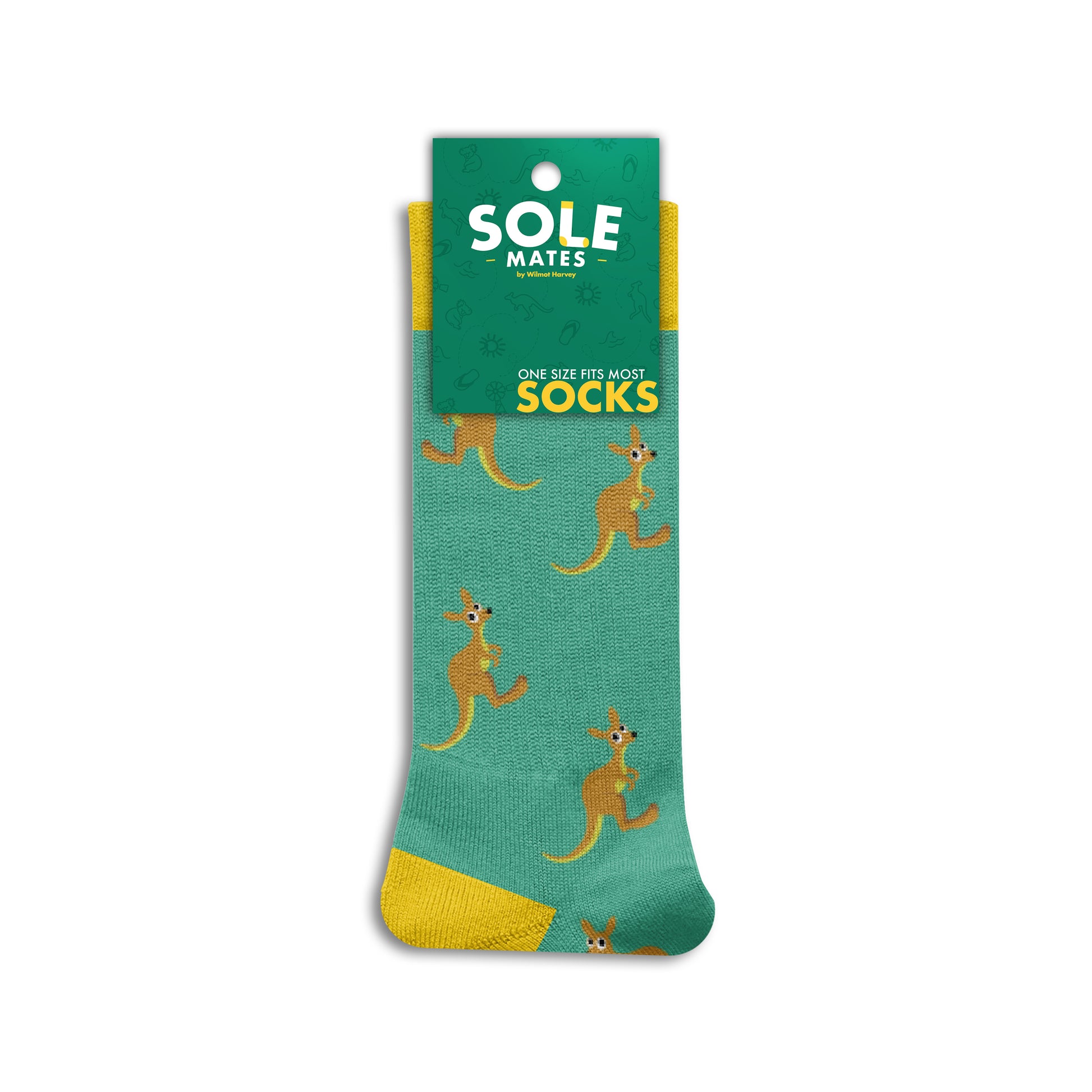 Sole Mates Socks - Kangaroo Green - Wilmot Harvey