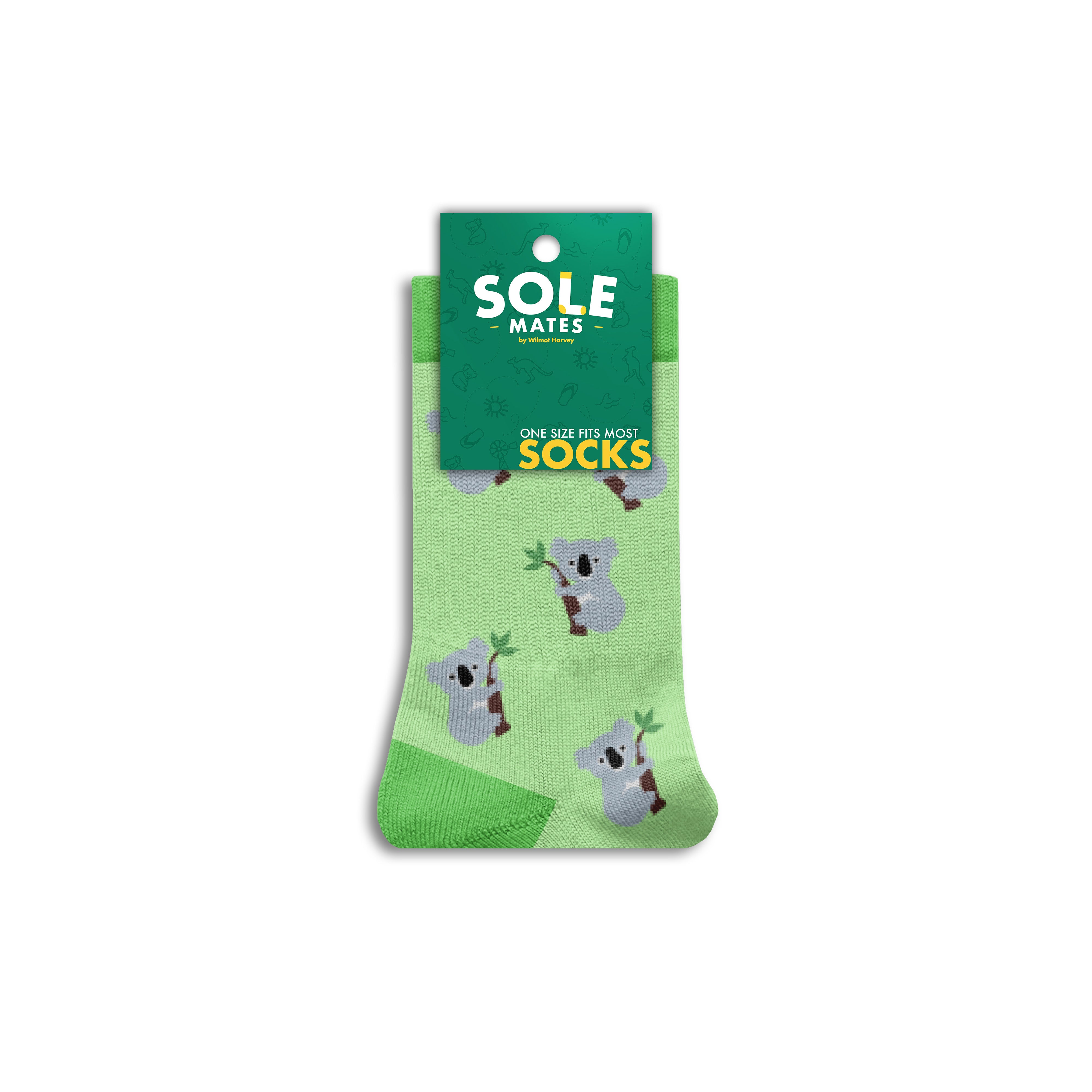 Sole Mates Socks - Kid's Koala Green - Wilmot Harvey