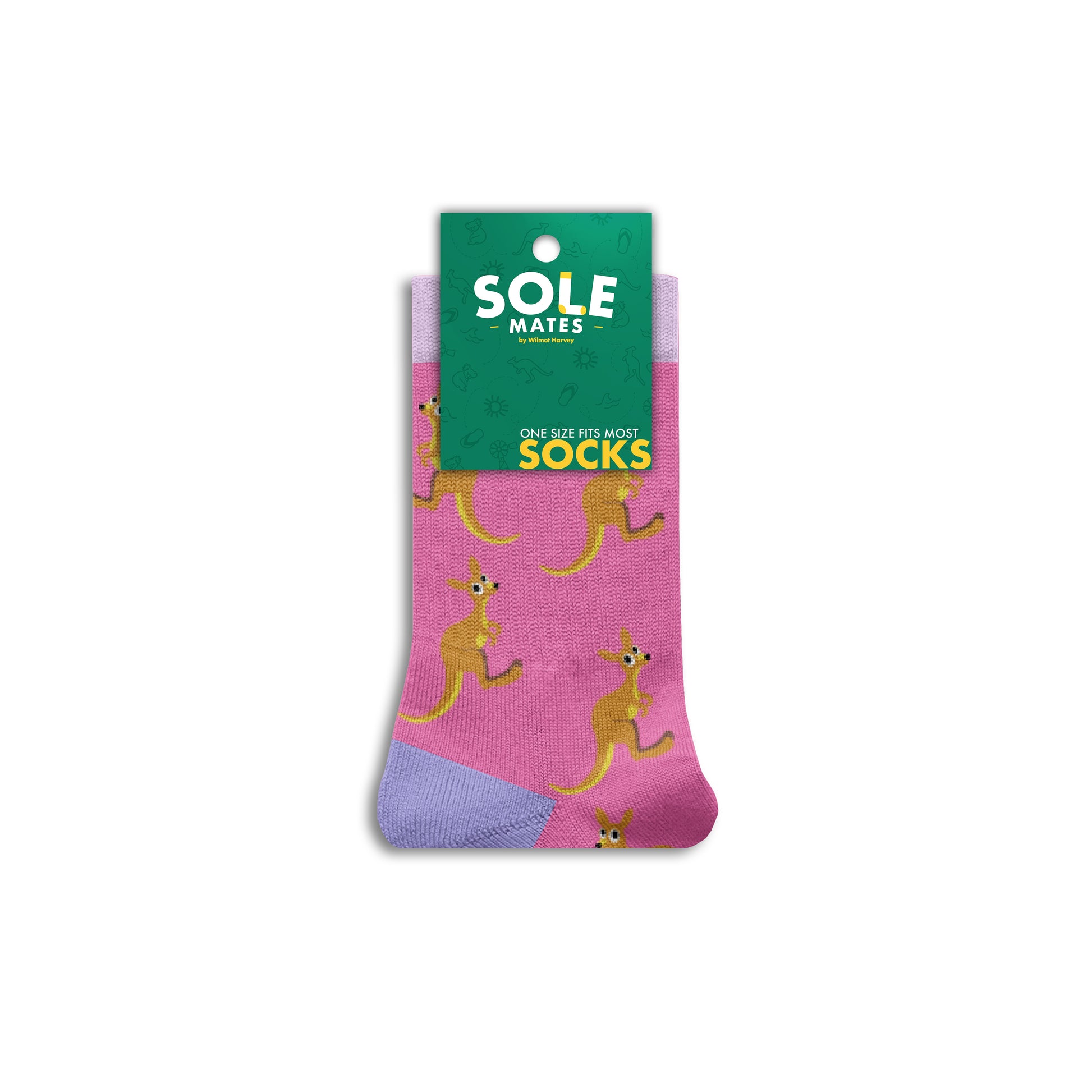 Sole Mates Socks - Kid's Kangaroo Pink - Wilmot Harvey