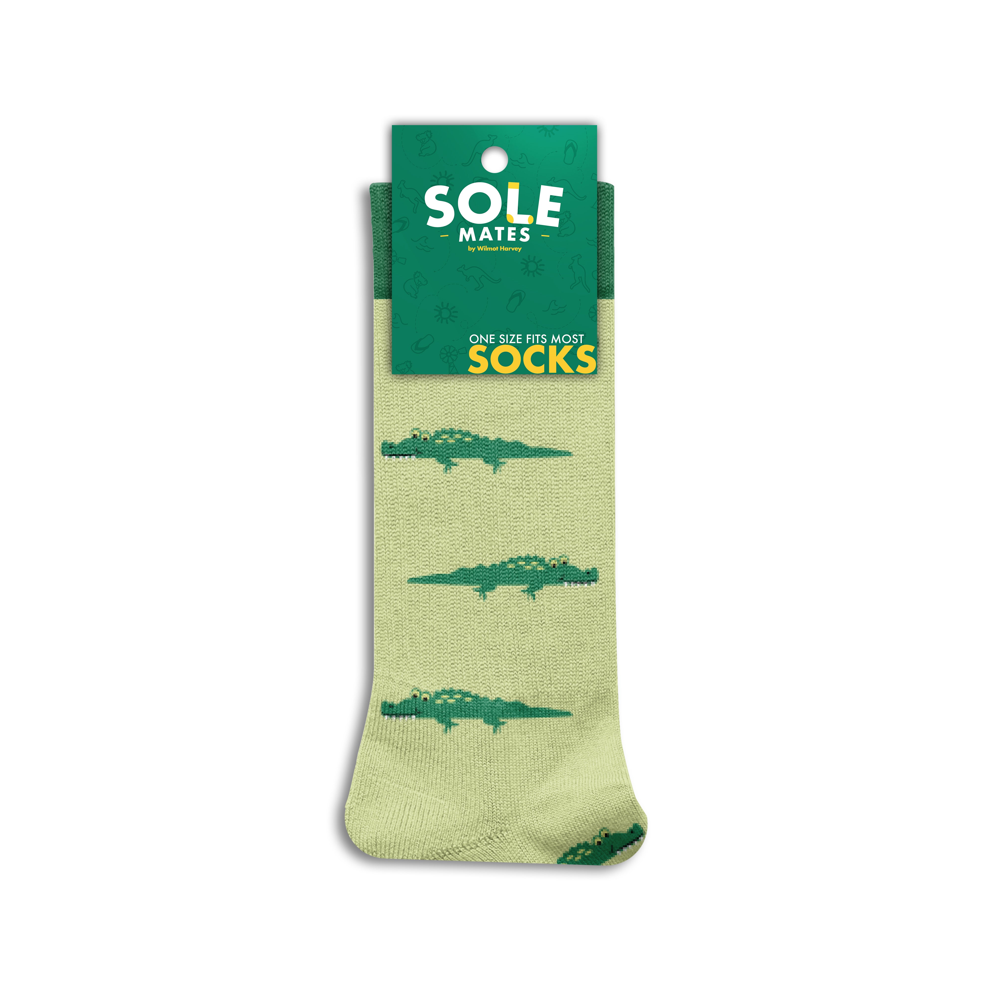 Sole Mates Socks - Crocodile Green - Wilmot Harvey
