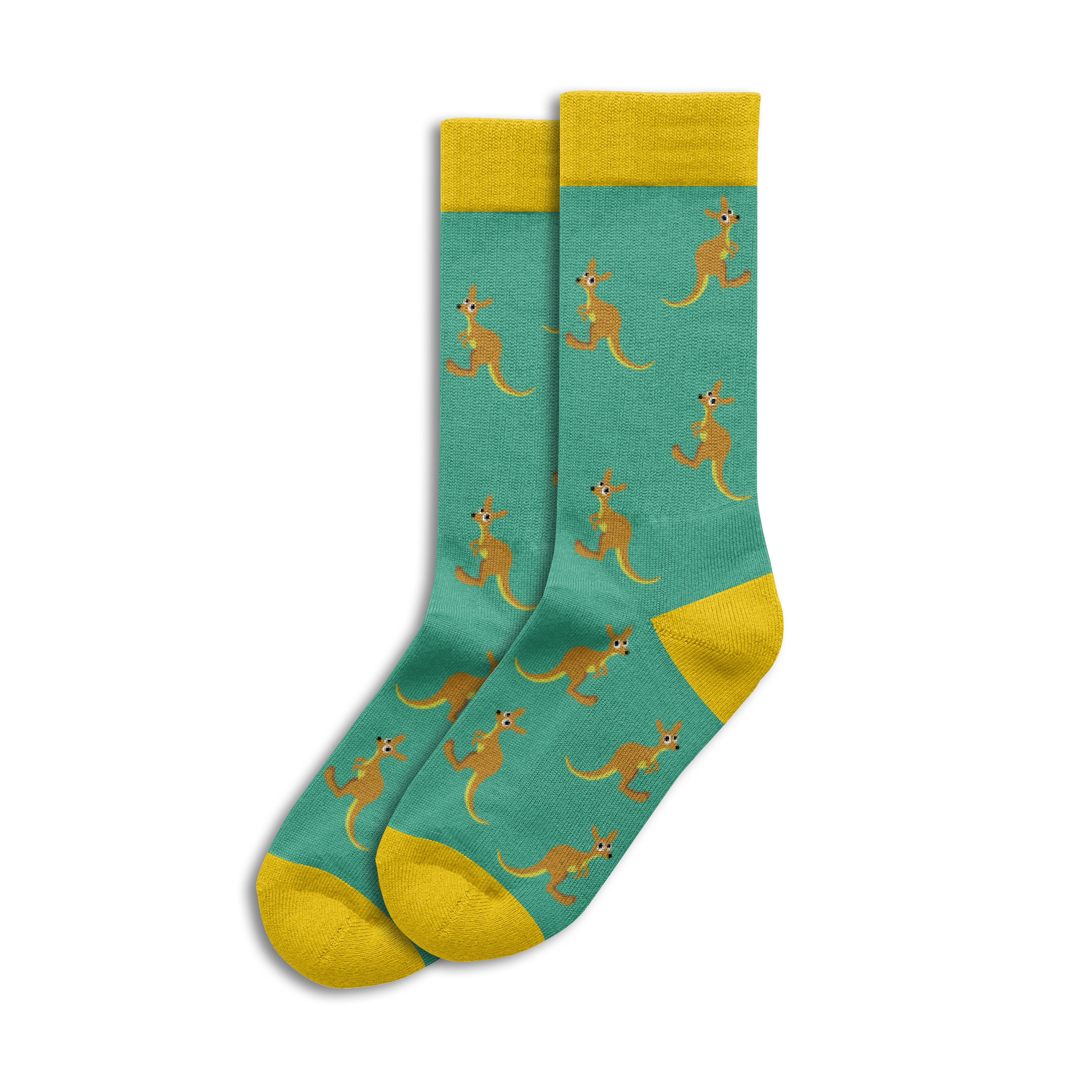 Sole Mates Socks - Kangaroo Green - Wilmot Harvey