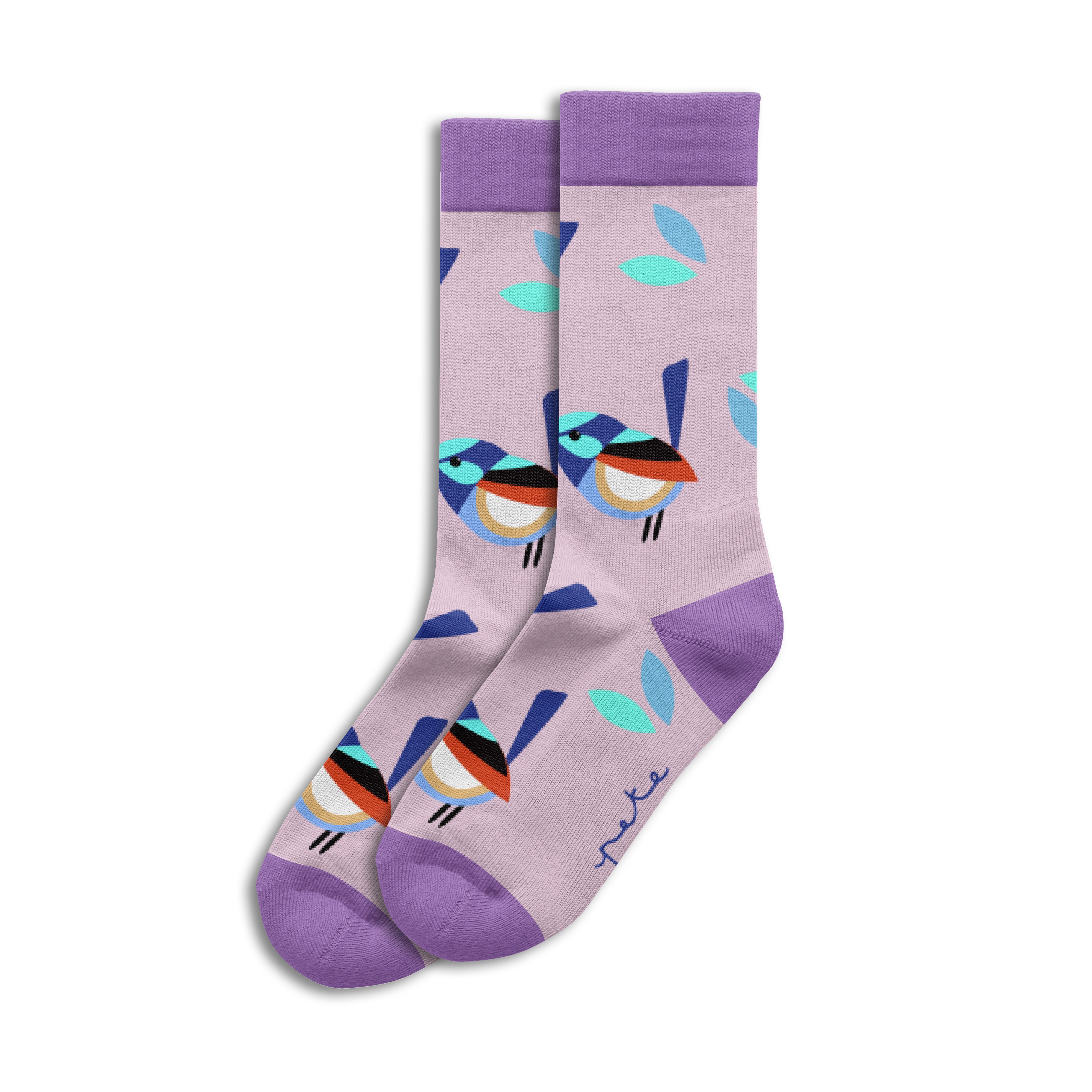 Pete Cromer x Sole Mates Socks - Fairy Wren - Wilmot Harvey