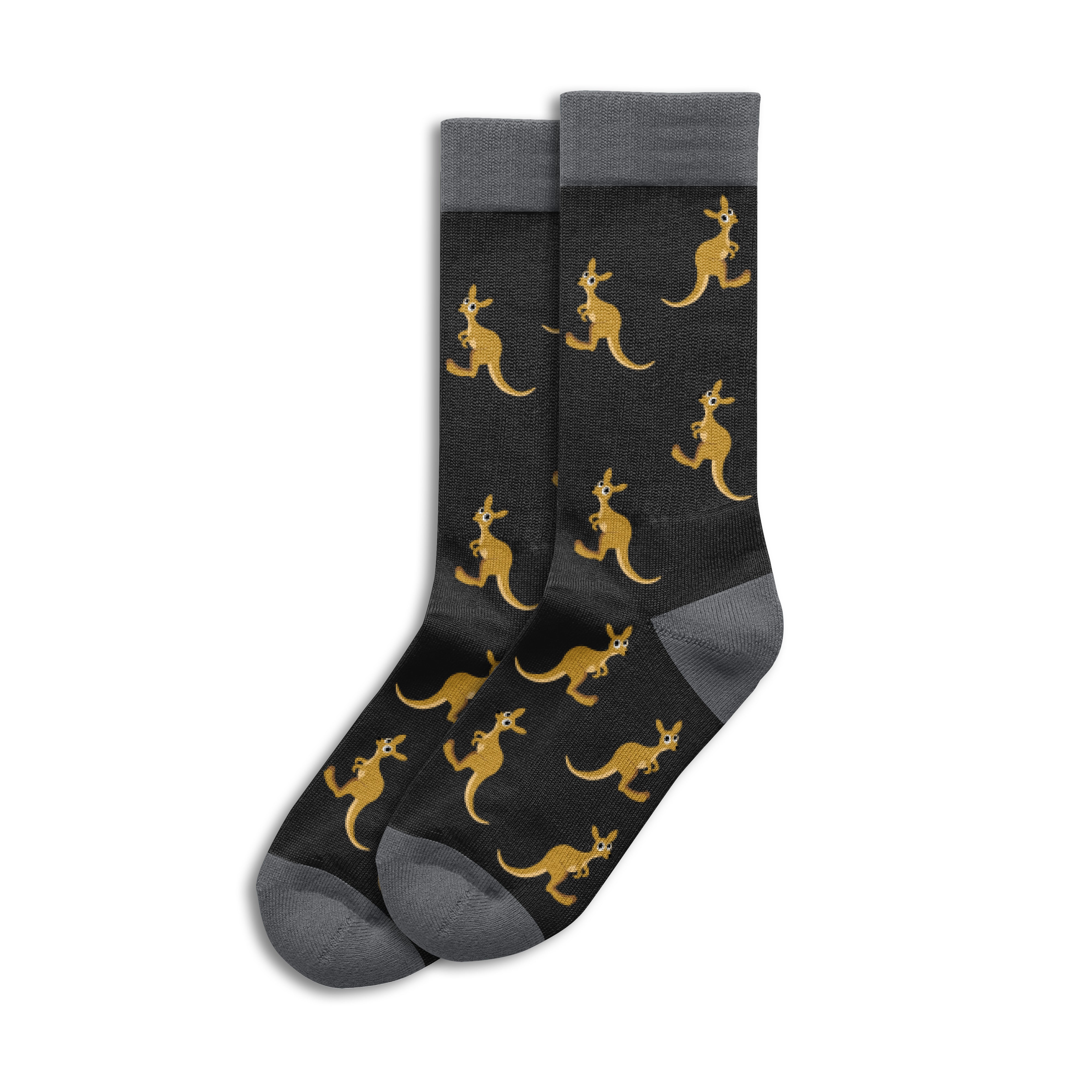 Sole Mates Socks - Kangaroo Black - Wilmot Harvey