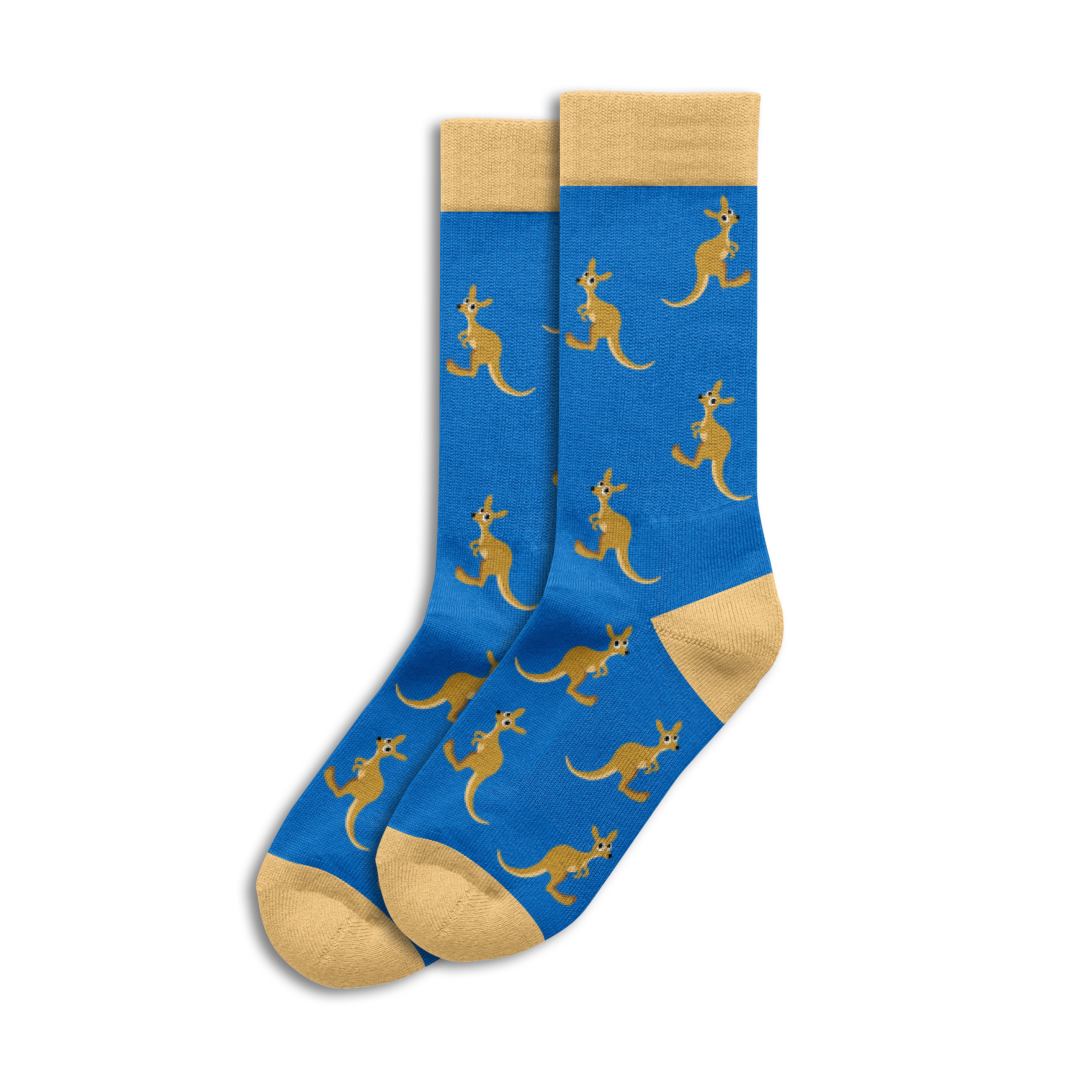Sole Mates Socks - Kangaroo Blue - Wilmot Harvey