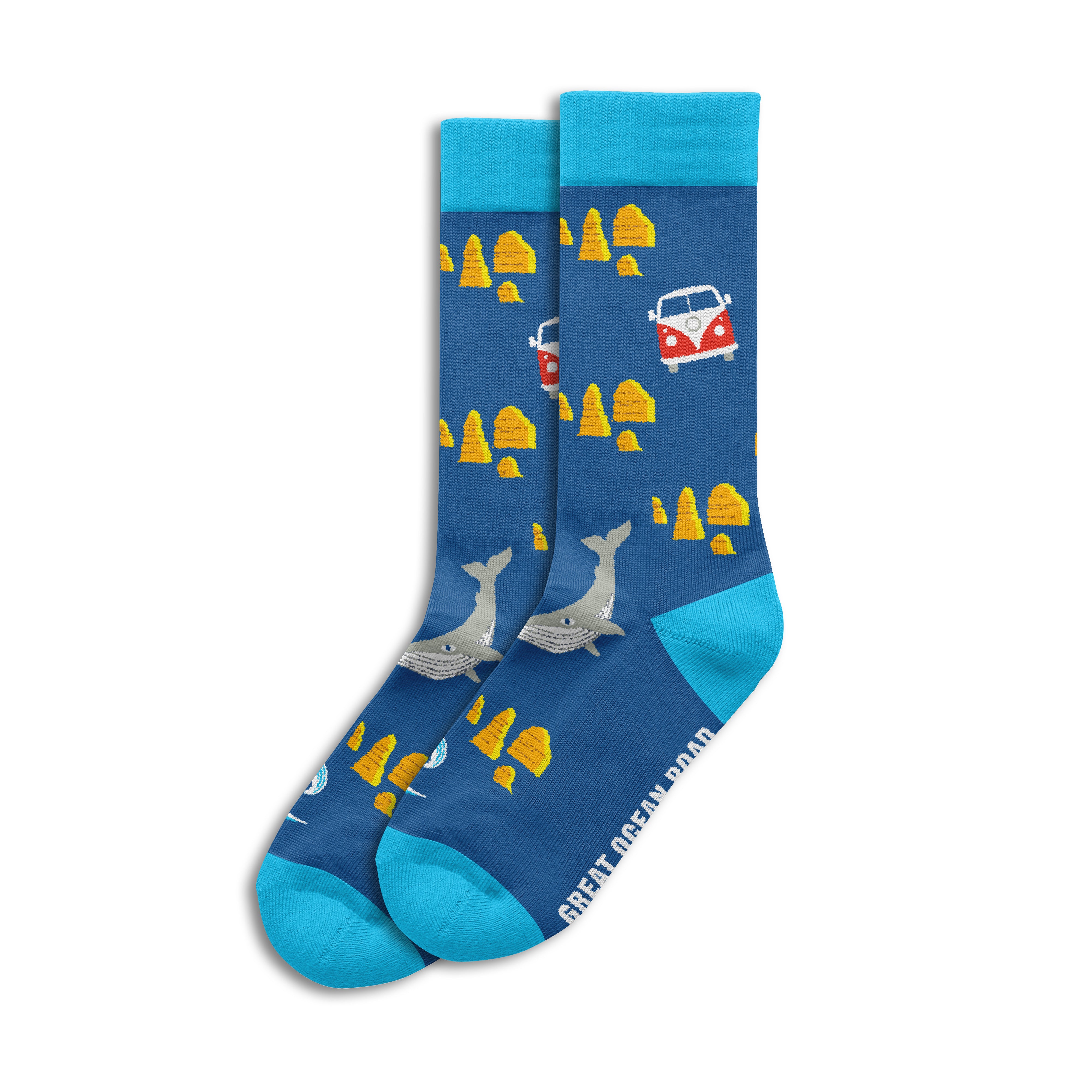 Sole Mates Socks - Great Ocean Road Blue