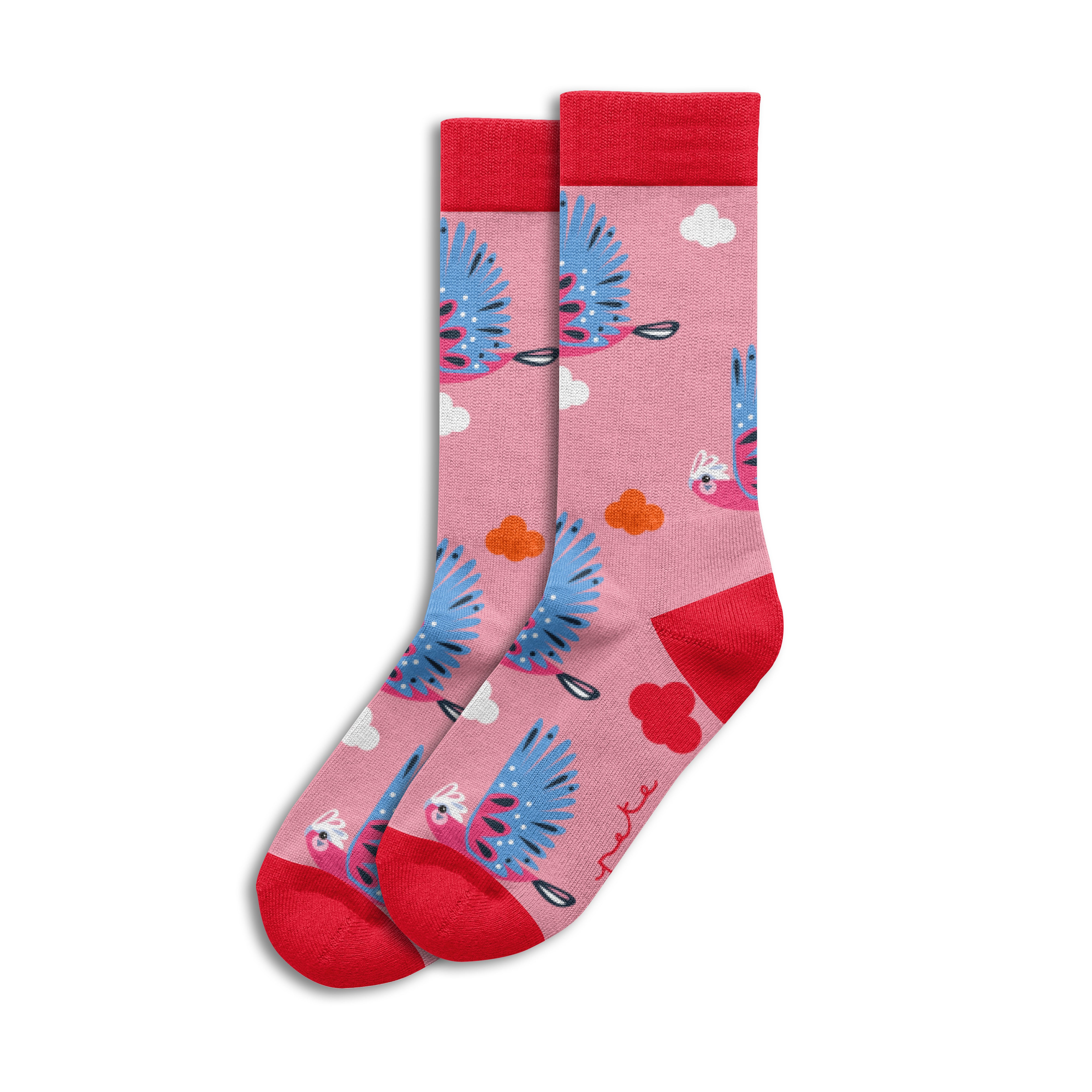 Pete Cromer x Sole Mates Socks - Galah - Wilmot Harvey