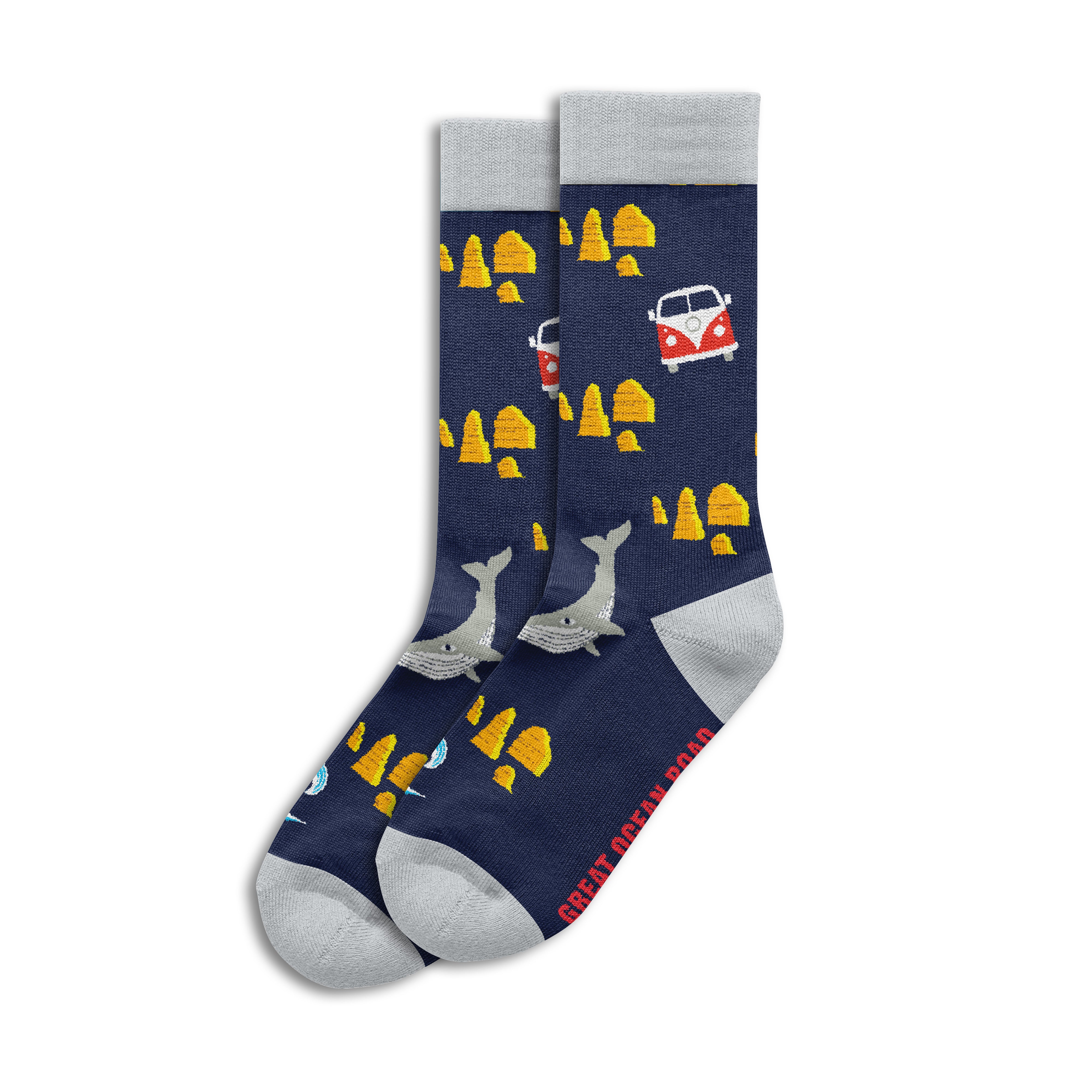 Sole Mates Socks - Great Ocean Road Navy