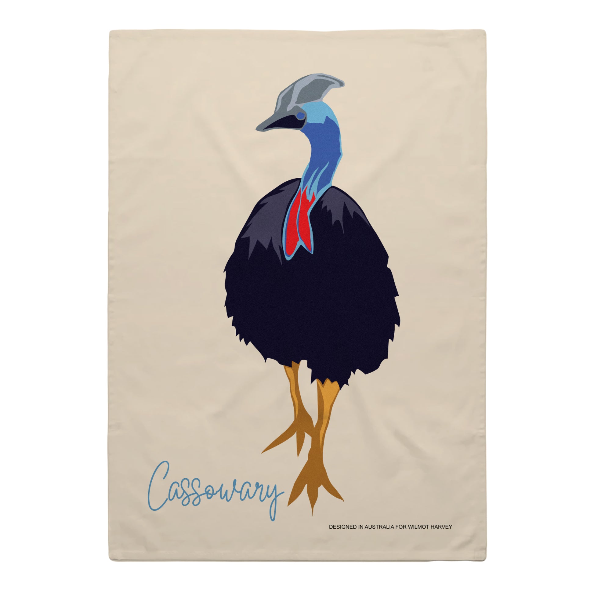Tea Towel - Cassowary - Wilmot Harvey