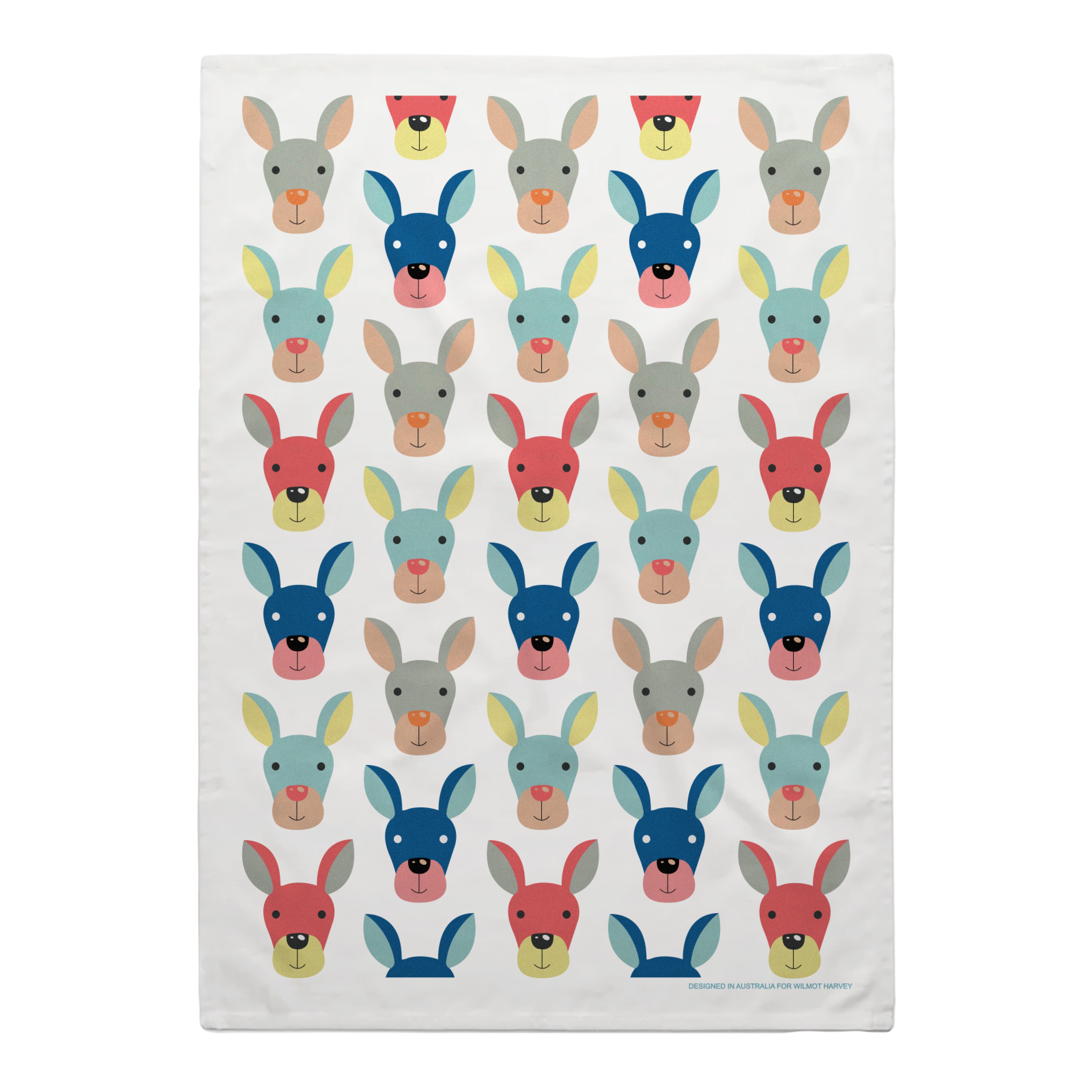 Tea Towel - Kangaroo Head #2 - Wilmot Harvey