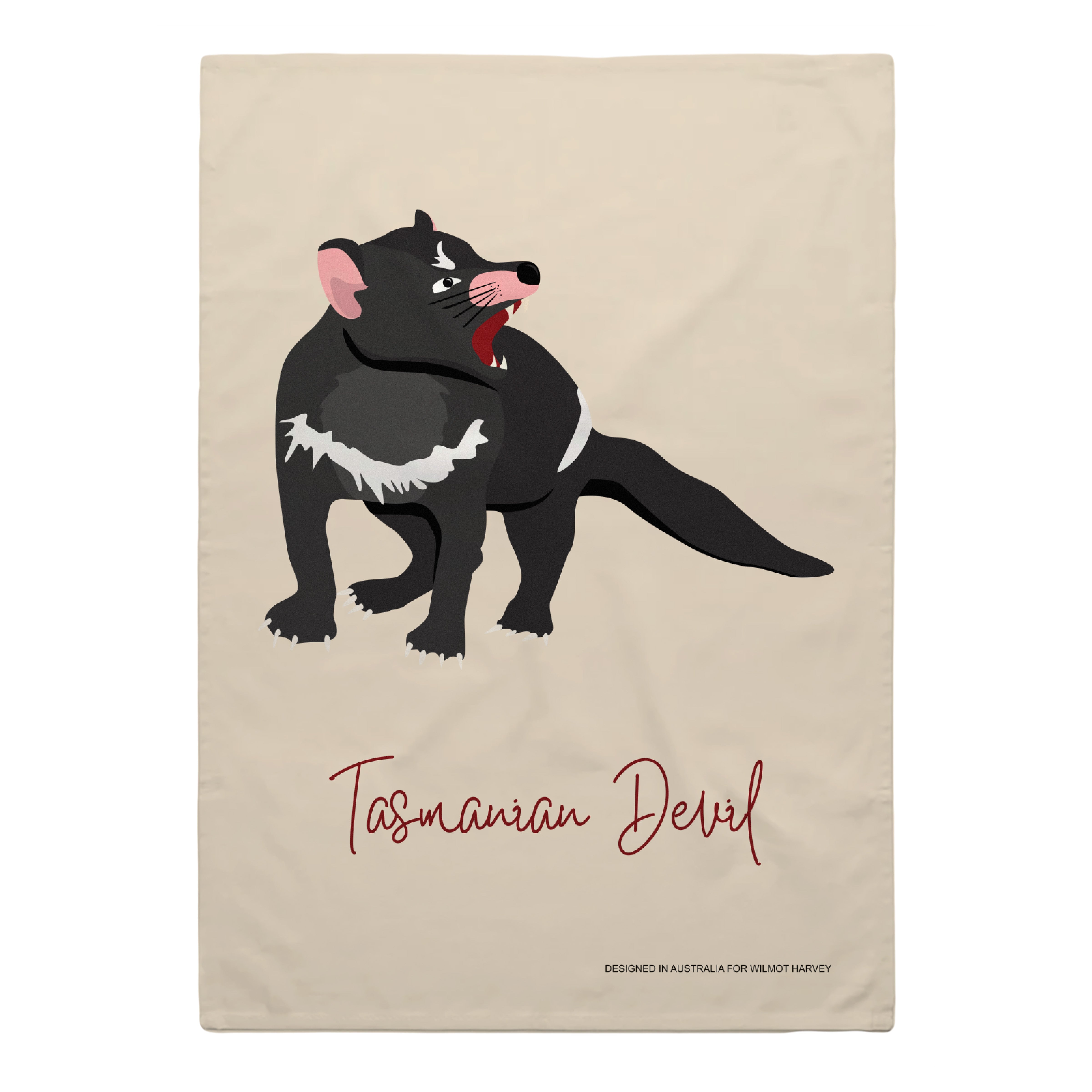 Tea Towel - Tasmanian Devil - Wilmot Harvey