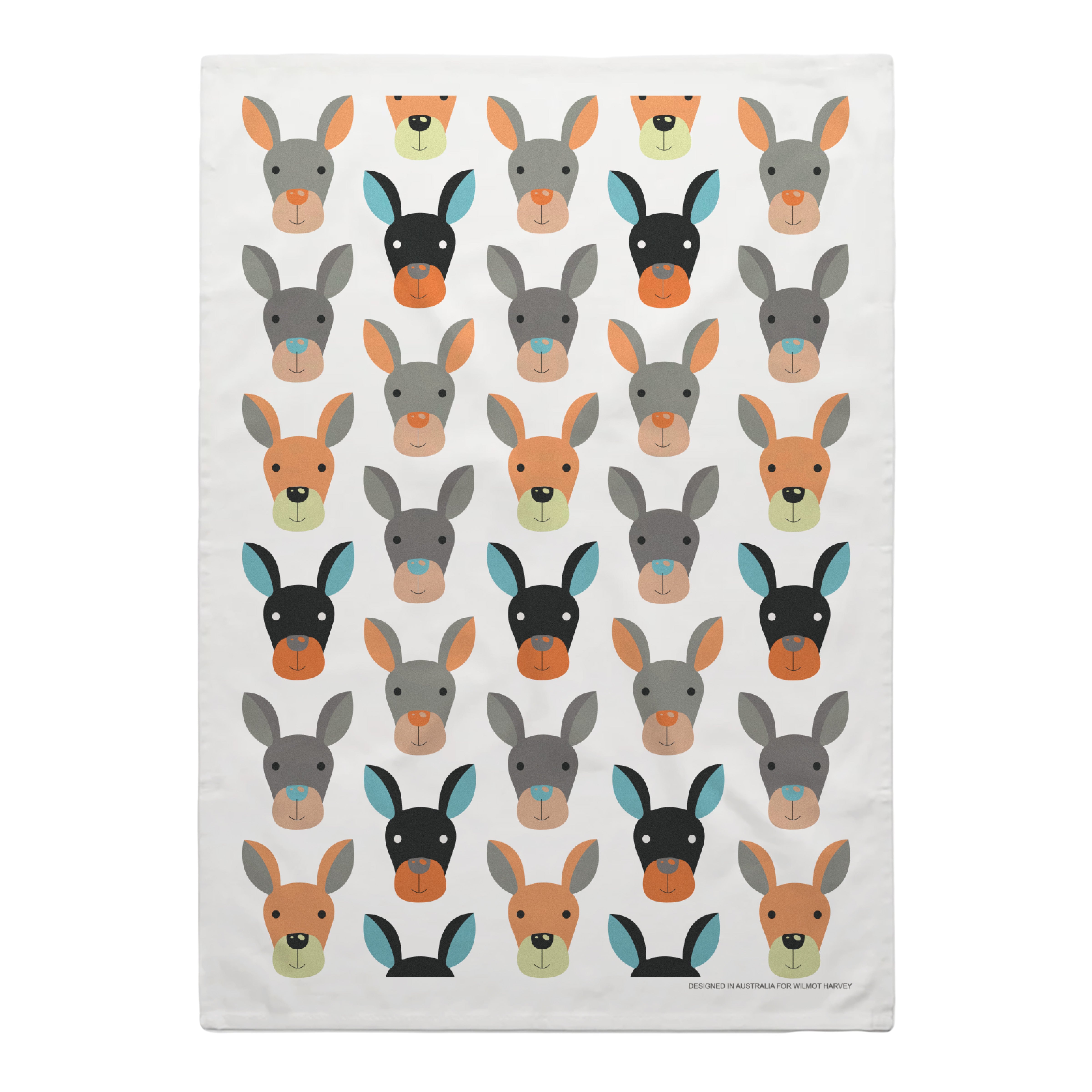 Tea Towel - Kangaroo Head - Wilmot Harvey